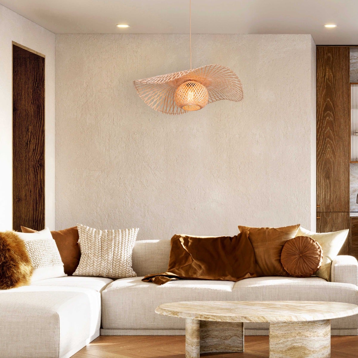 Come Undone Rattan Pendant Light