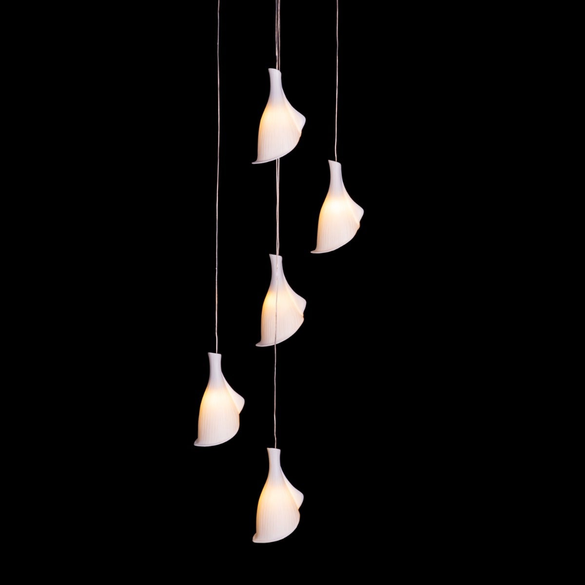 Flying In A Dream (Gold) Ceramic Chandelier