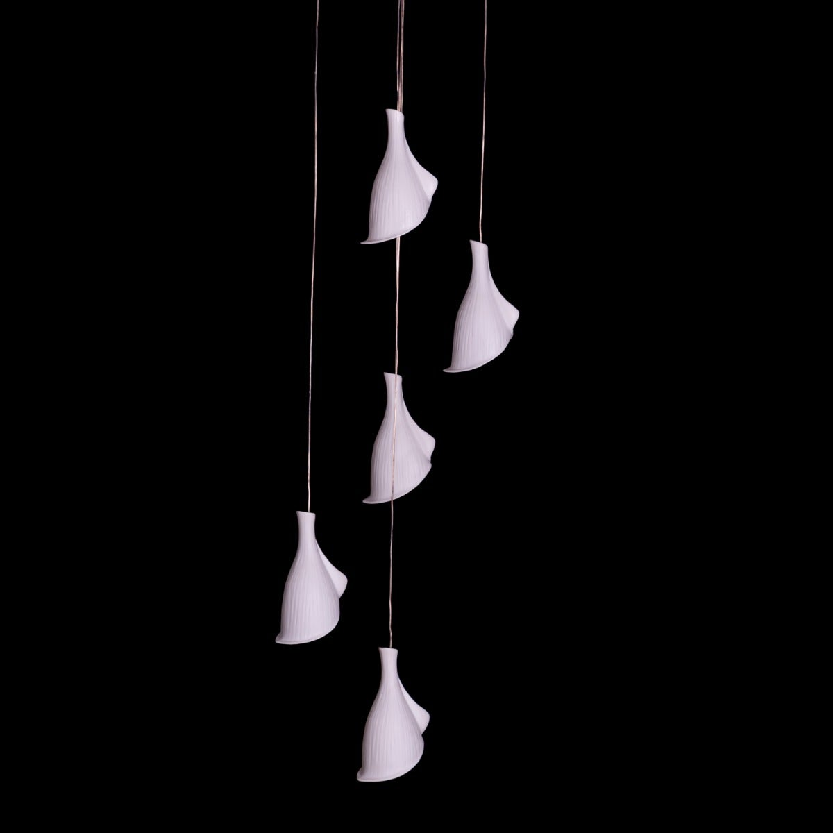 Flying In A Dream (Gold) Ceramic Chandelier