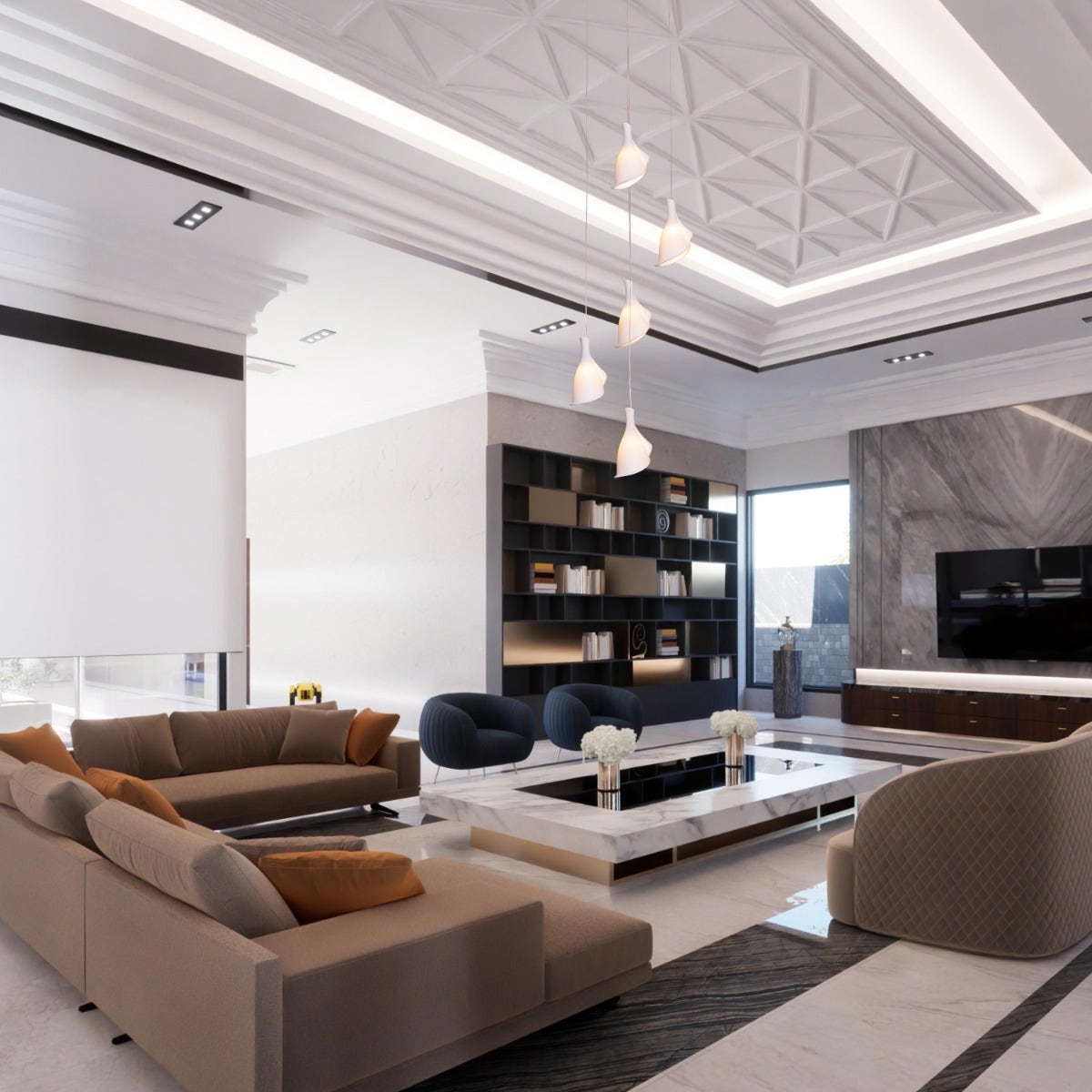 Flying In A Dream (Gold) Ceramic Chandelier