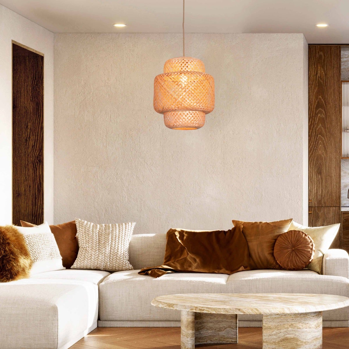 Feelings Are Hard Rattan Pendant Light