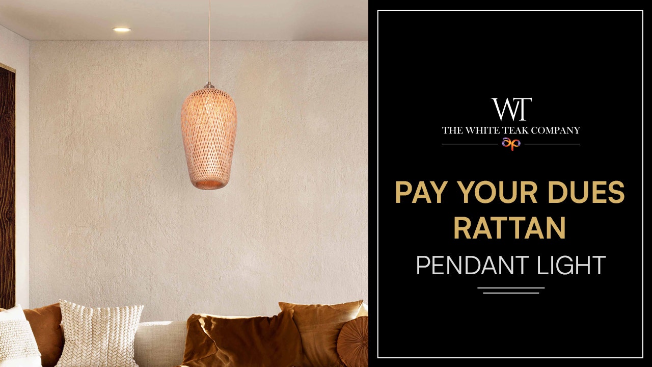 Pay Your Dues Rattan Pendant Light
