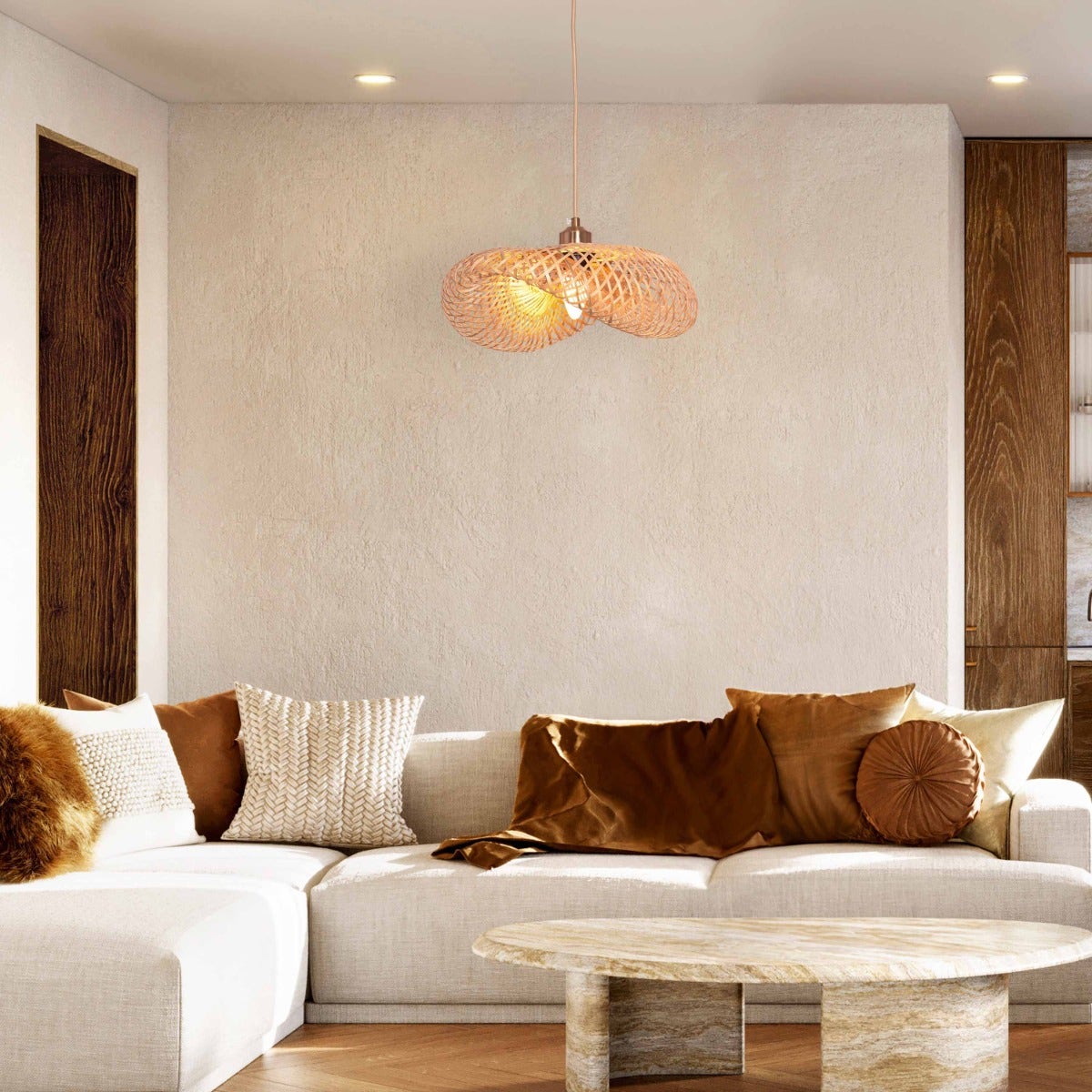 Country Roads Rattan Pendant Light