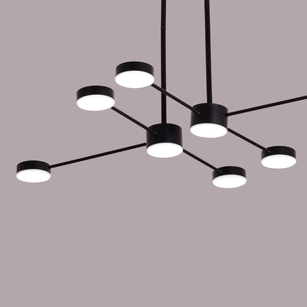 Walk On By (Large, Black, Dimmable LED with Remote Control) Chandelier