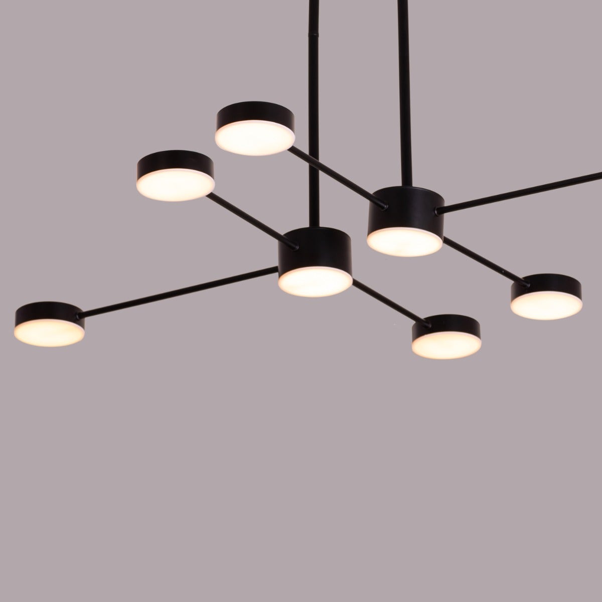 Walk On By (Large, Black, Dimmable LED with Remote Control) Chandelier