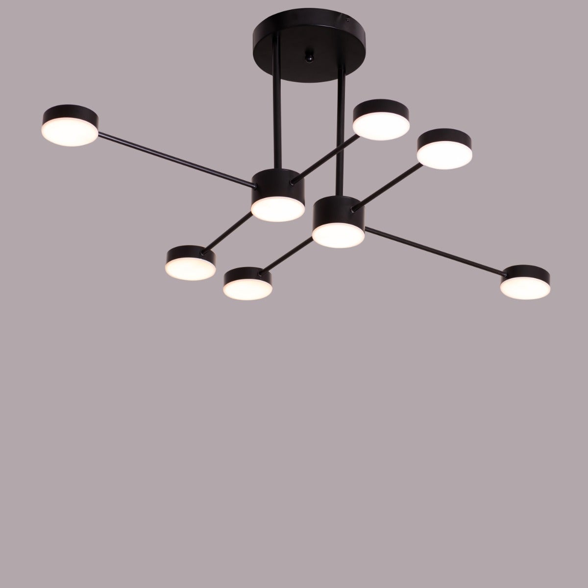 Walk On By (Large, Black, Dimmable LED with Remote Control) Chandelier