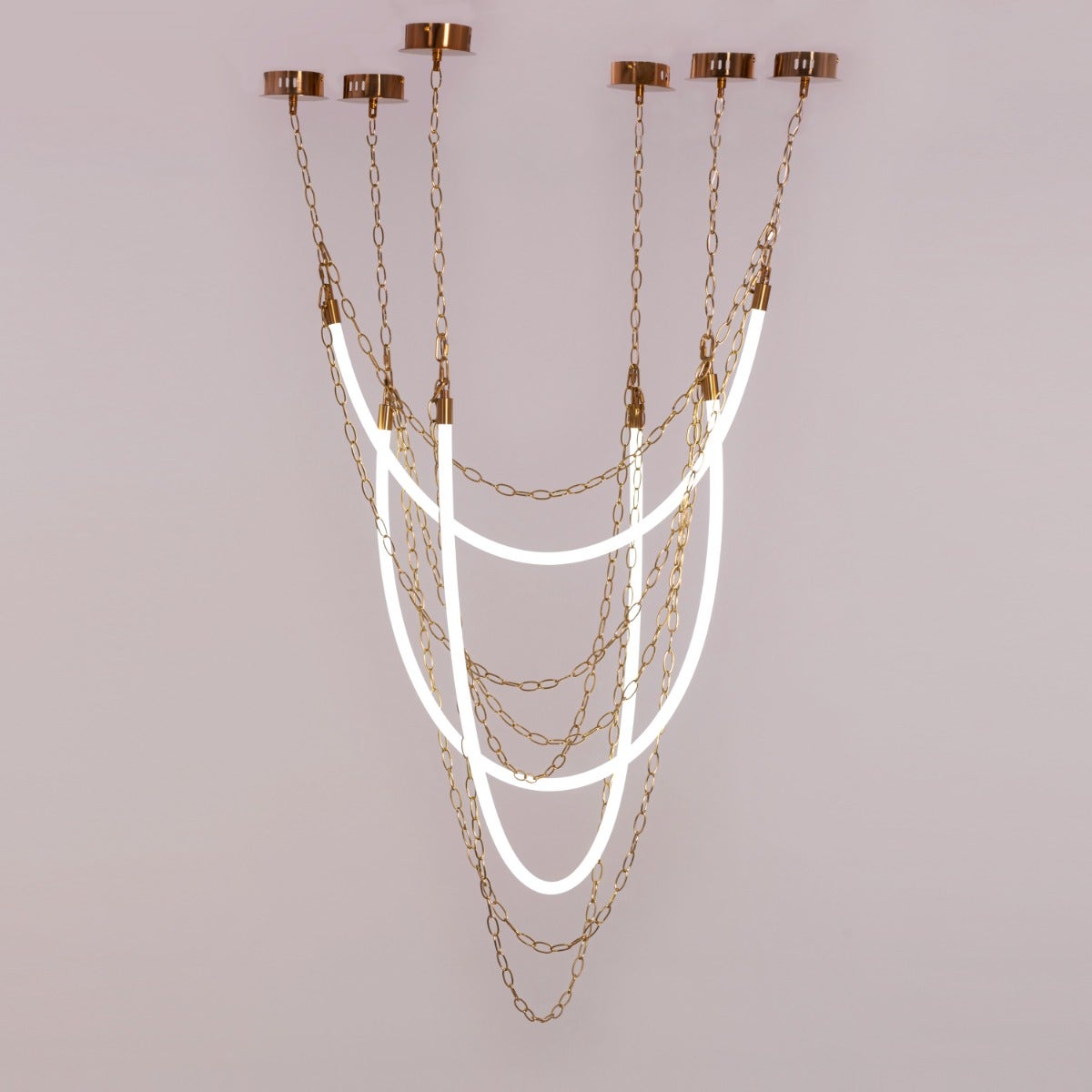 White Stallion (Large, Gold, White, 3 Color Built-In LED) Chandelier