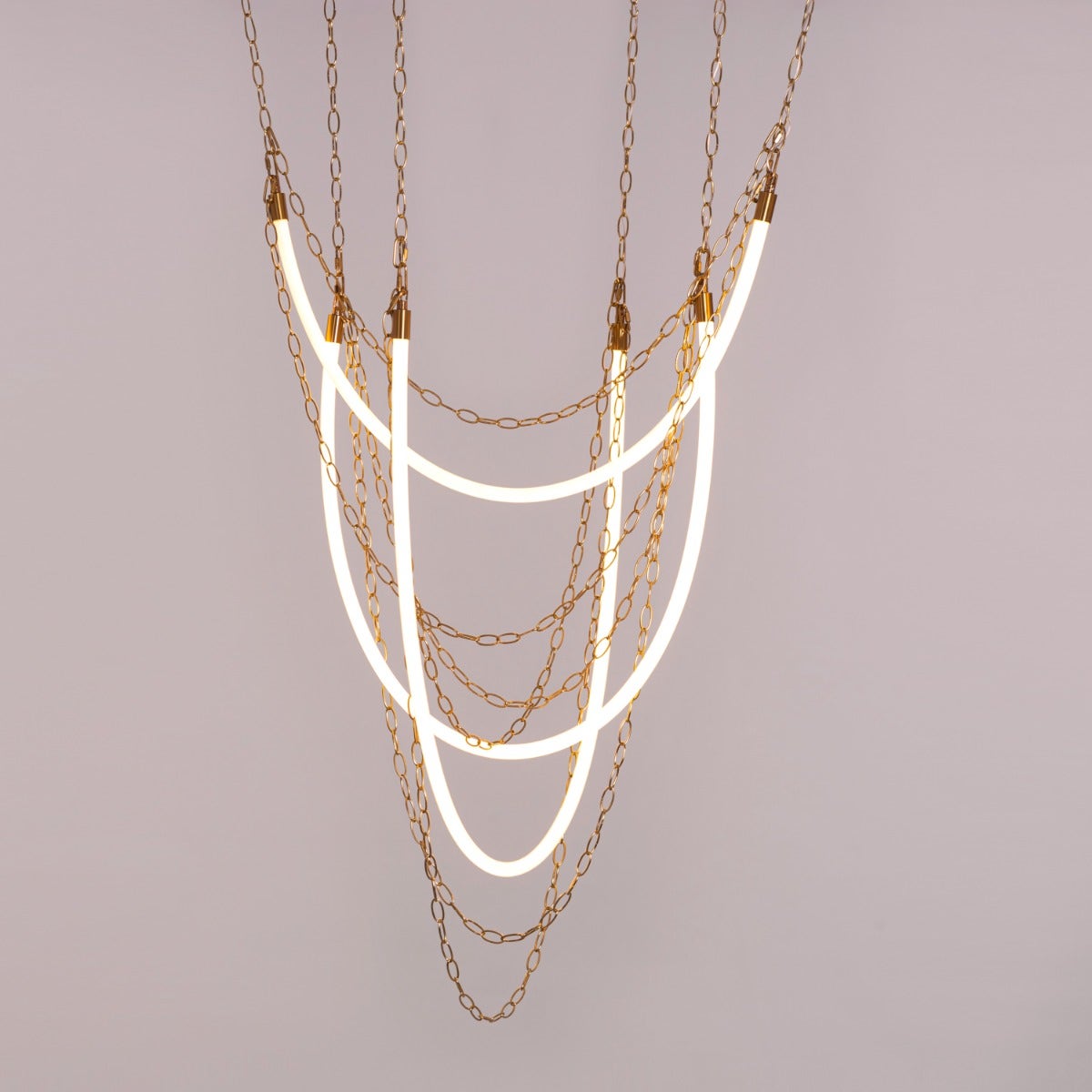 White Stallion (Large, Gold, White, 3 Color Built-In LED) Chandelier