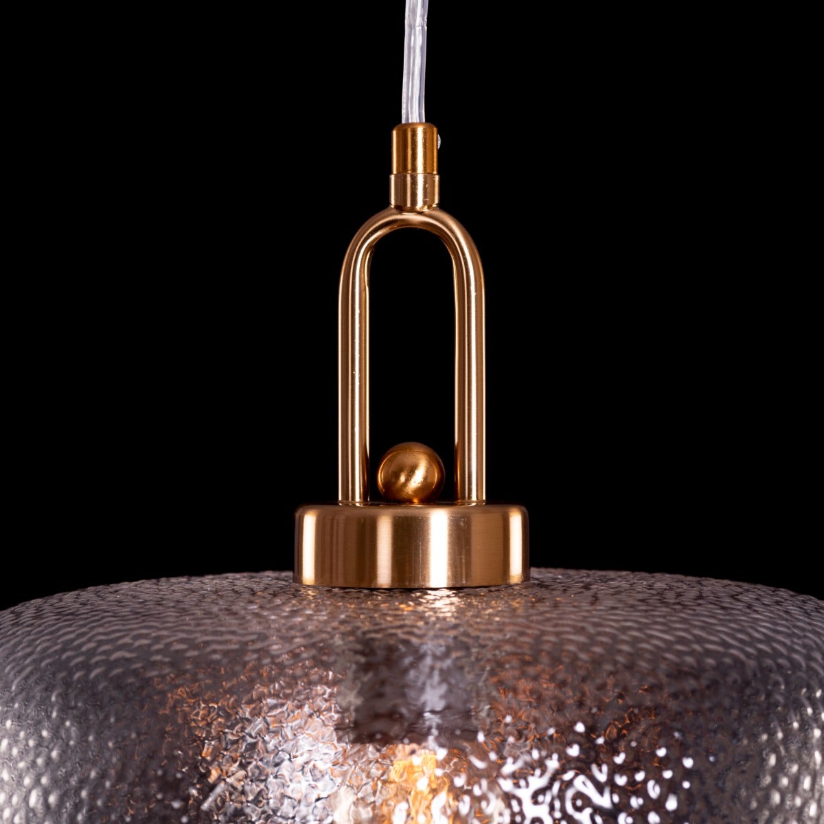 Take Me Traveling (Stout, Gold) Textured Glass Pendant Light