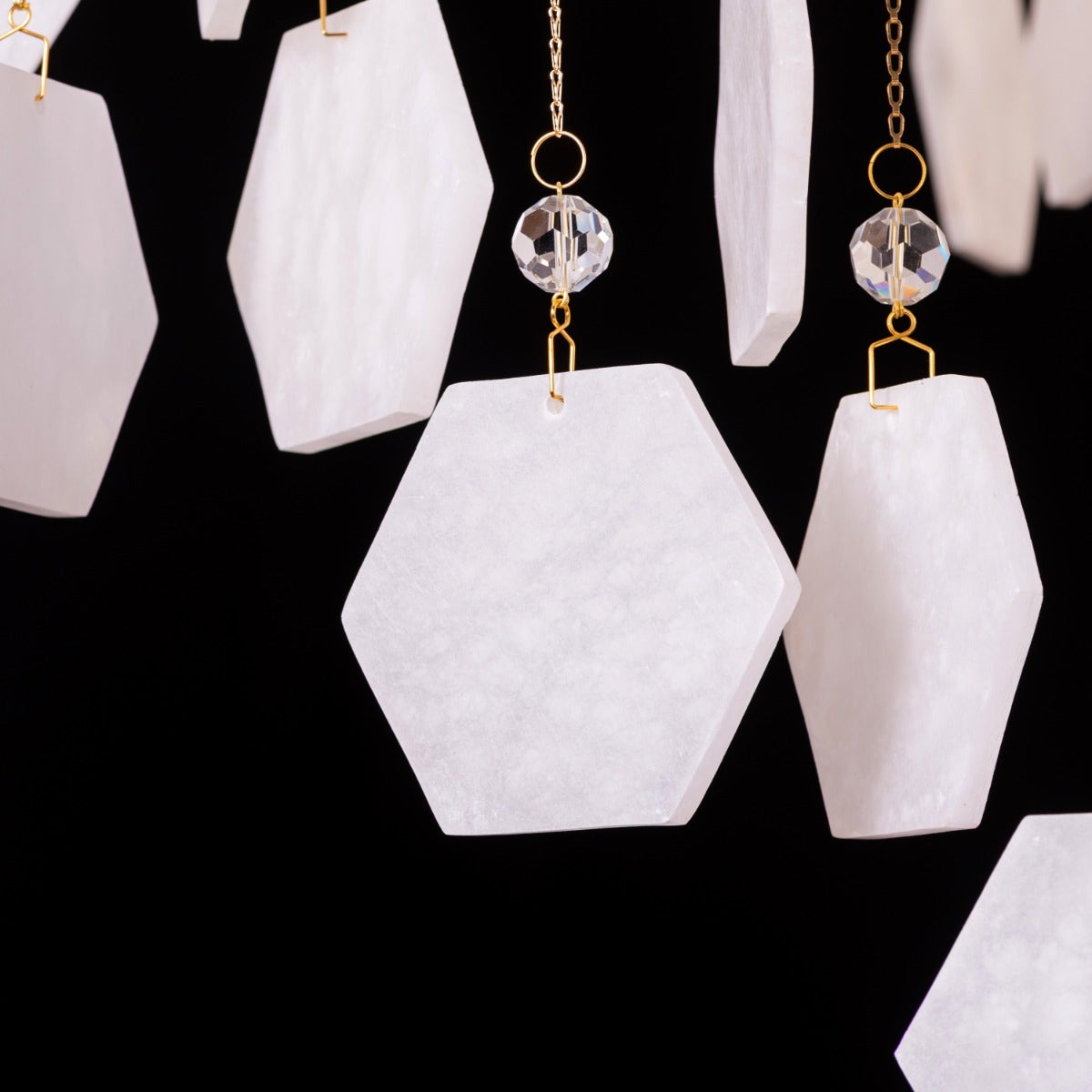 Caesar's Palace (Large, White, 3 Color Dimmable LED Spotlight with Remote Control) Marble Chandelier