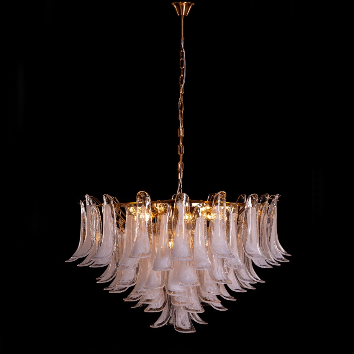 Somewhere In Barcelona (Large, White) Tinted Glass Chandelier