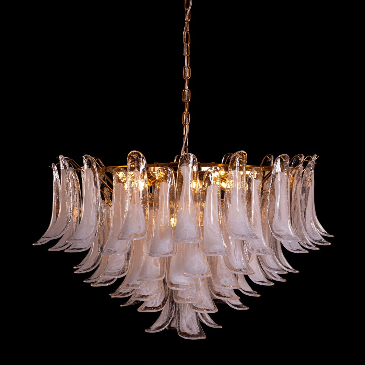 Somewhere In Barcelona (Large, White) Tinted Glass Chandelier