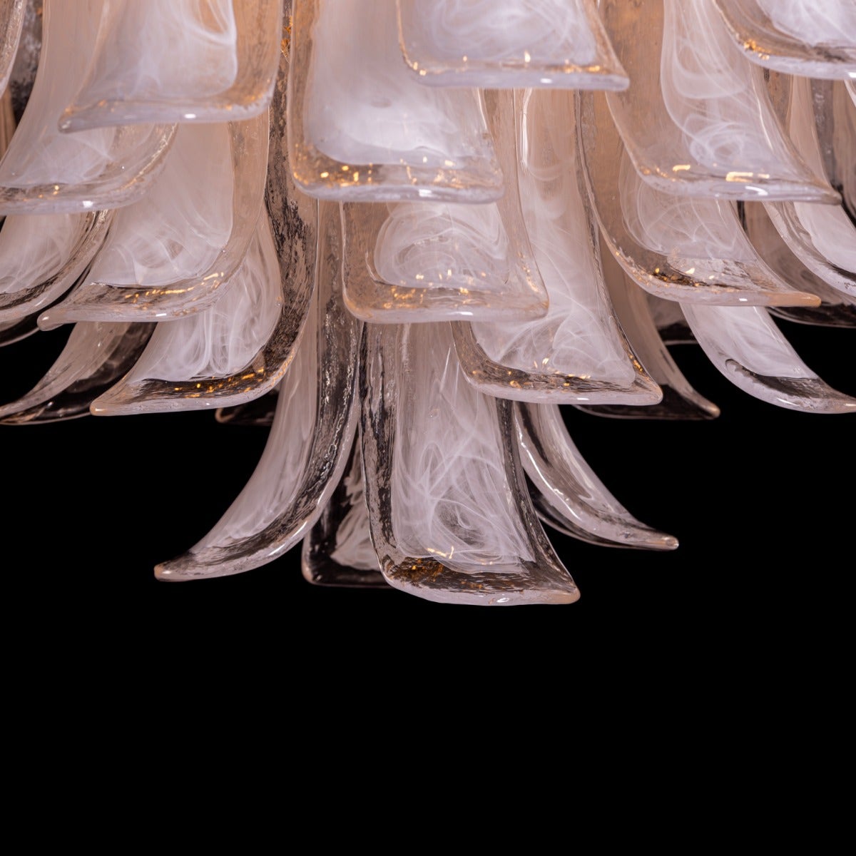 Somewhere In Barcelona (Large, White) Tinted Glass Chandelier