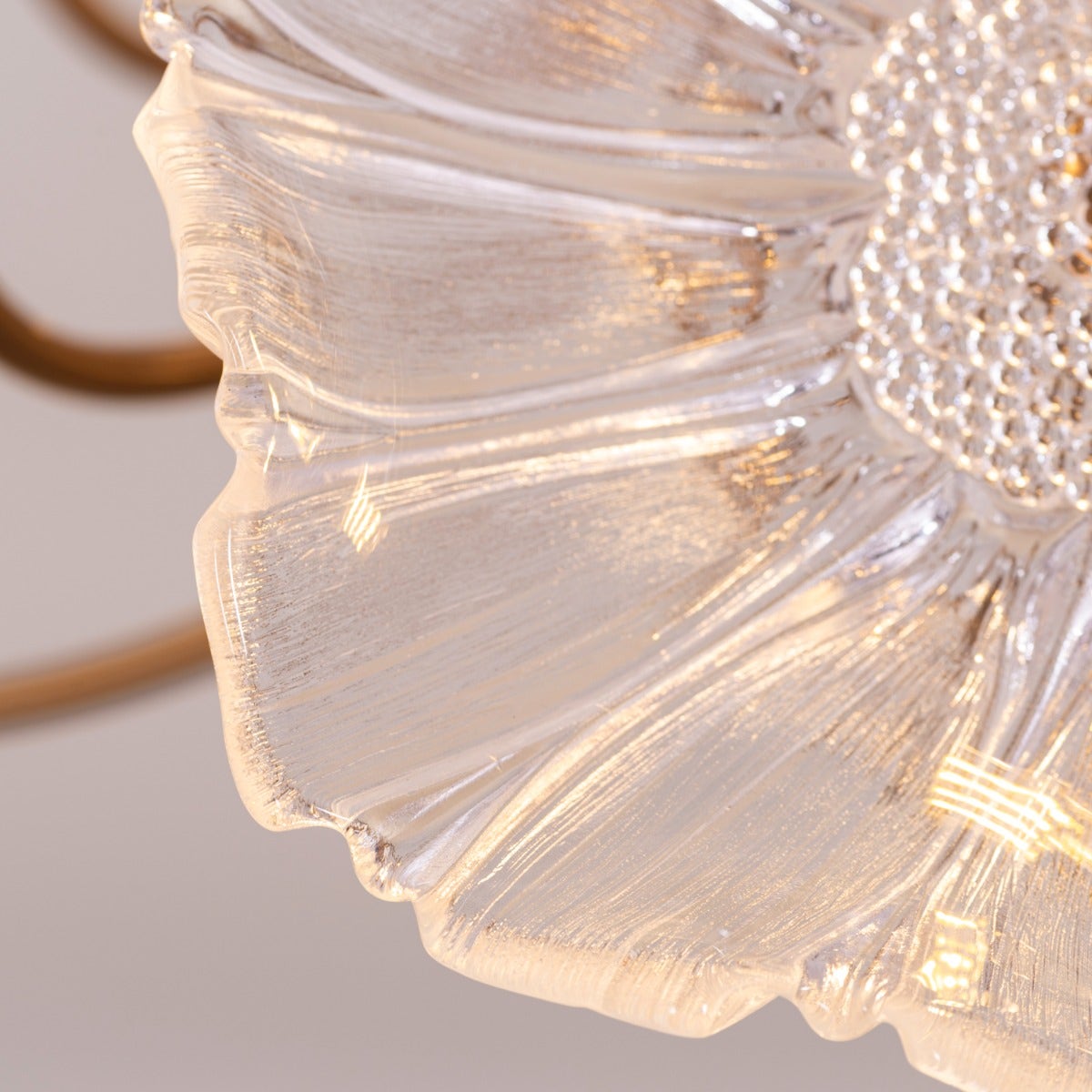 Late For Reality (Large, Gold) Glass Chandelier