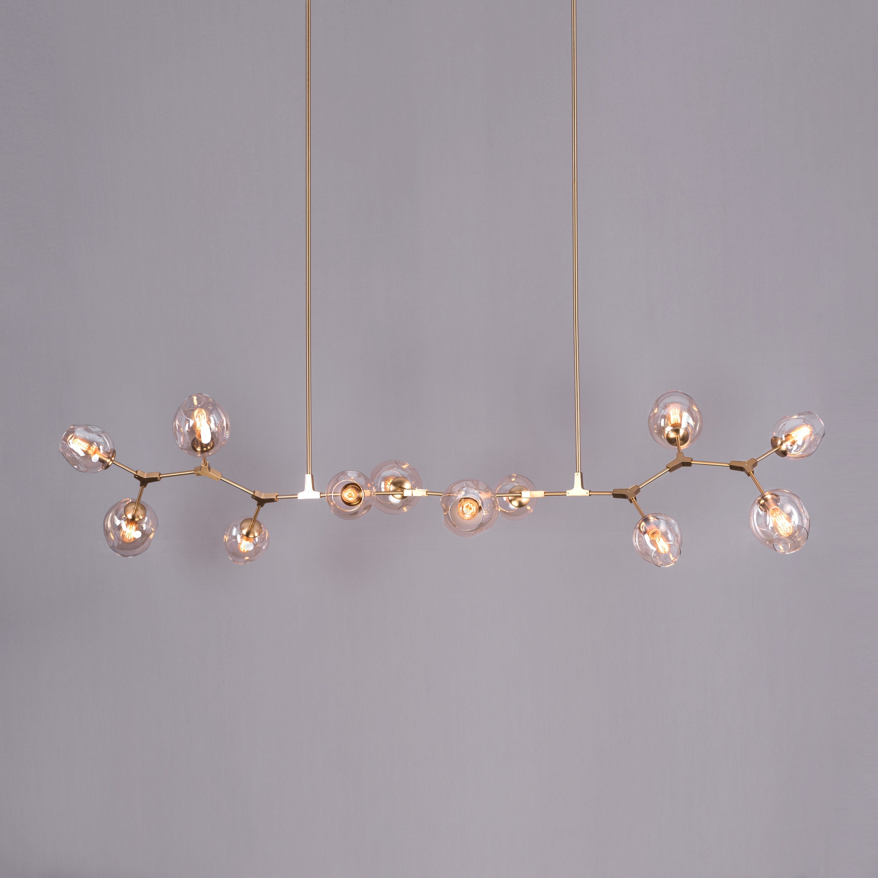 Games People Play (Large, Gold, 12 Head) Cognac Glass Chandelier