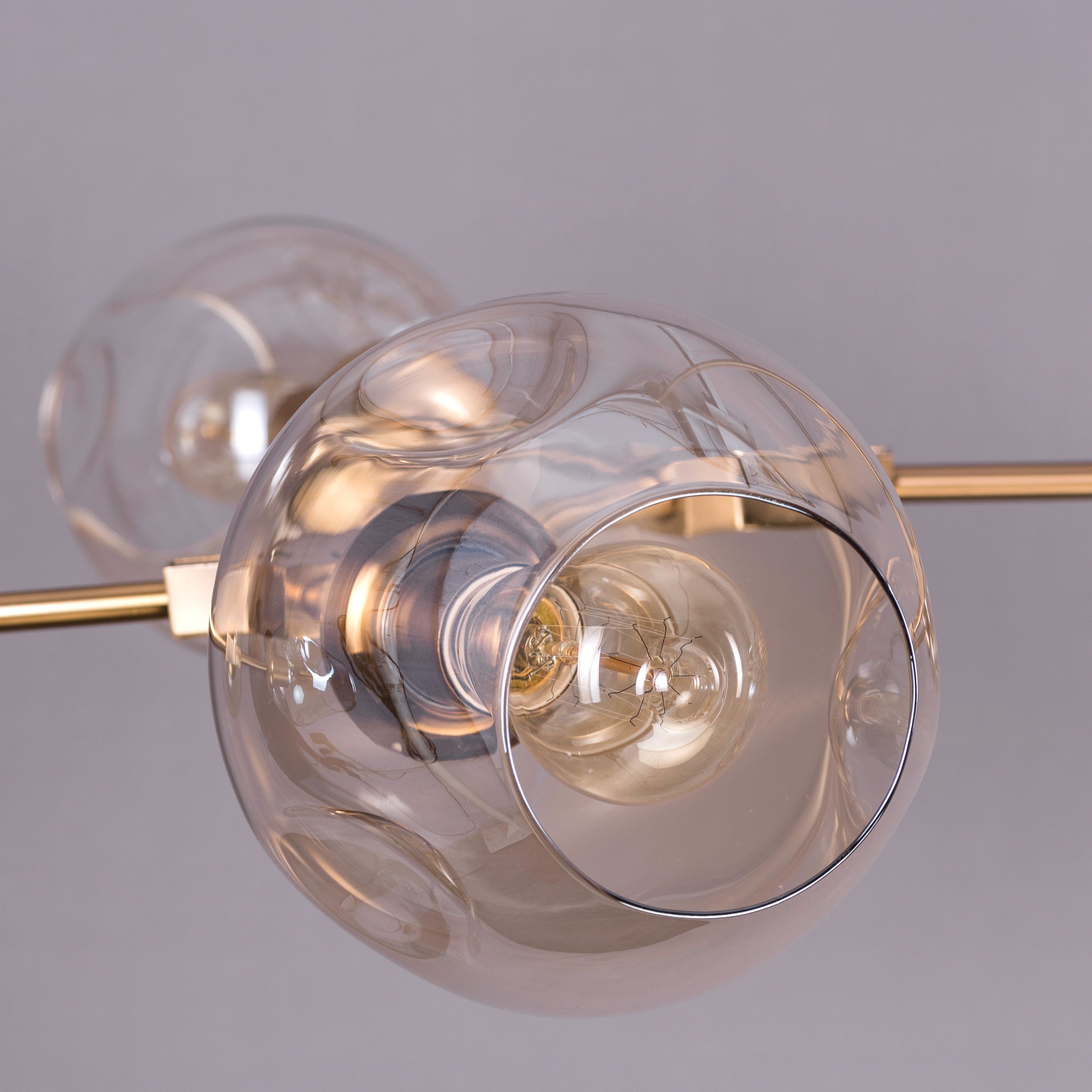 Games People Play (Large, Gold, 12 Head) Cognac Glass Chandelier