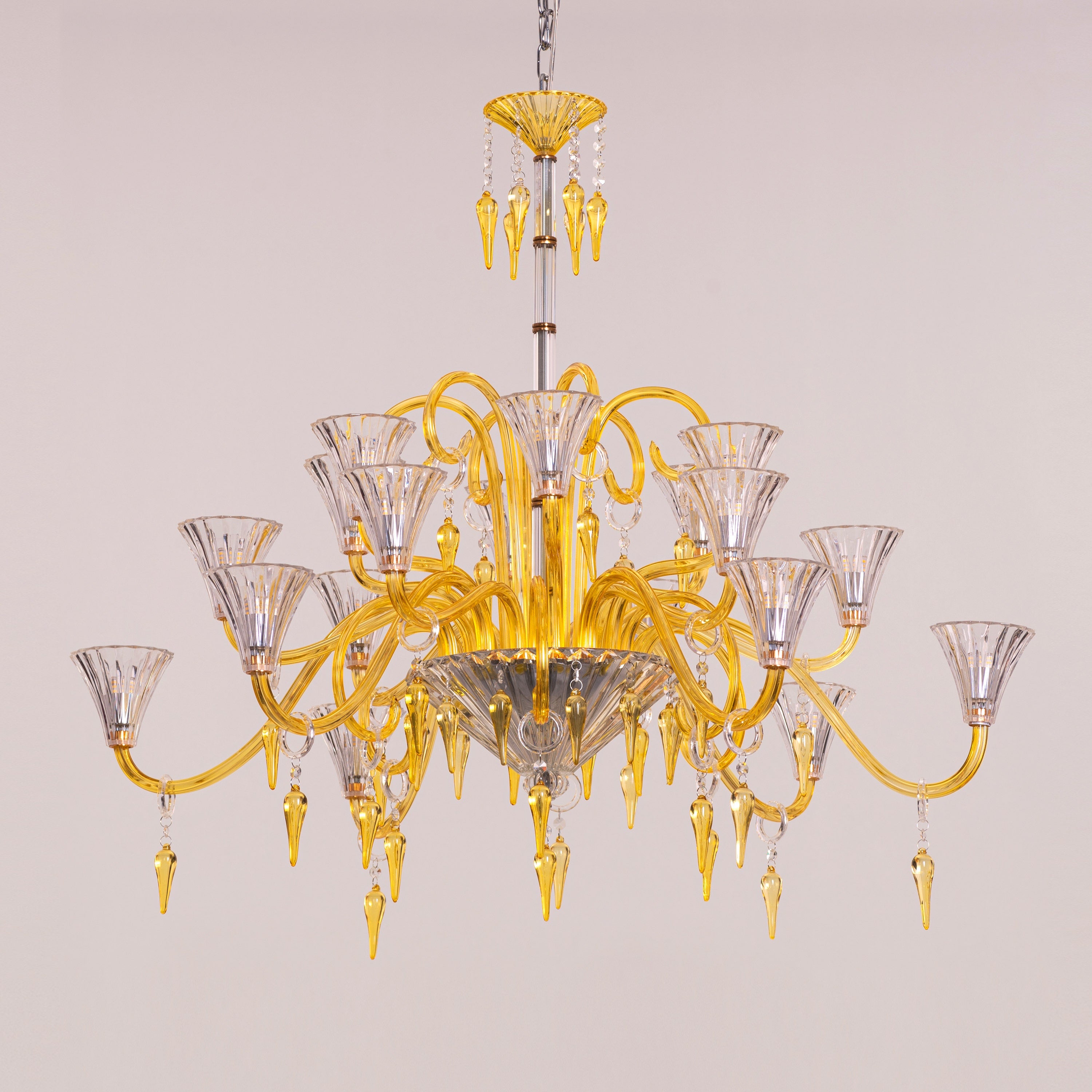 Wealthy Not Rich (Large, Gold) Crystal Chandelier