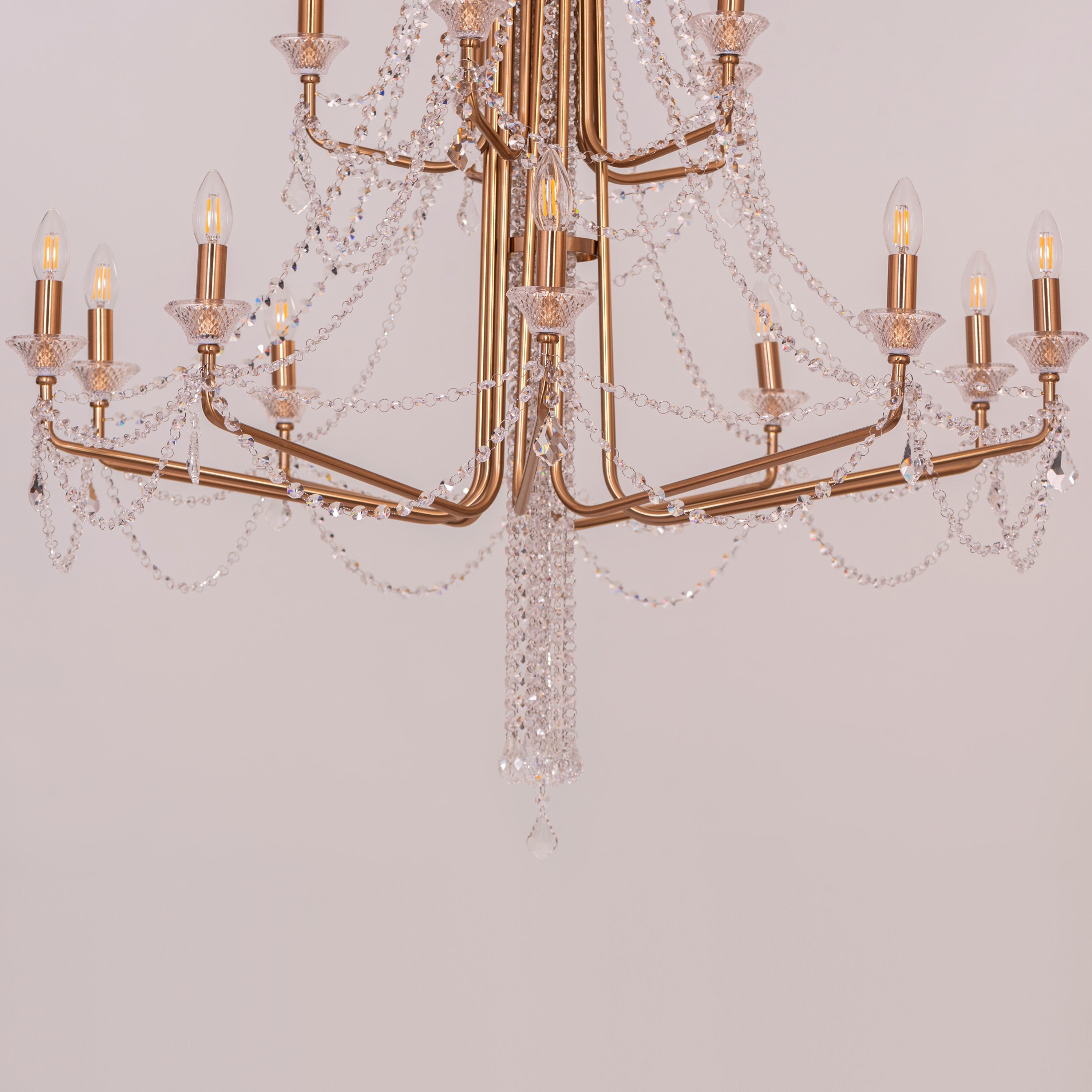 Add The Frosting (Large, Gold) Crystal Chandelier