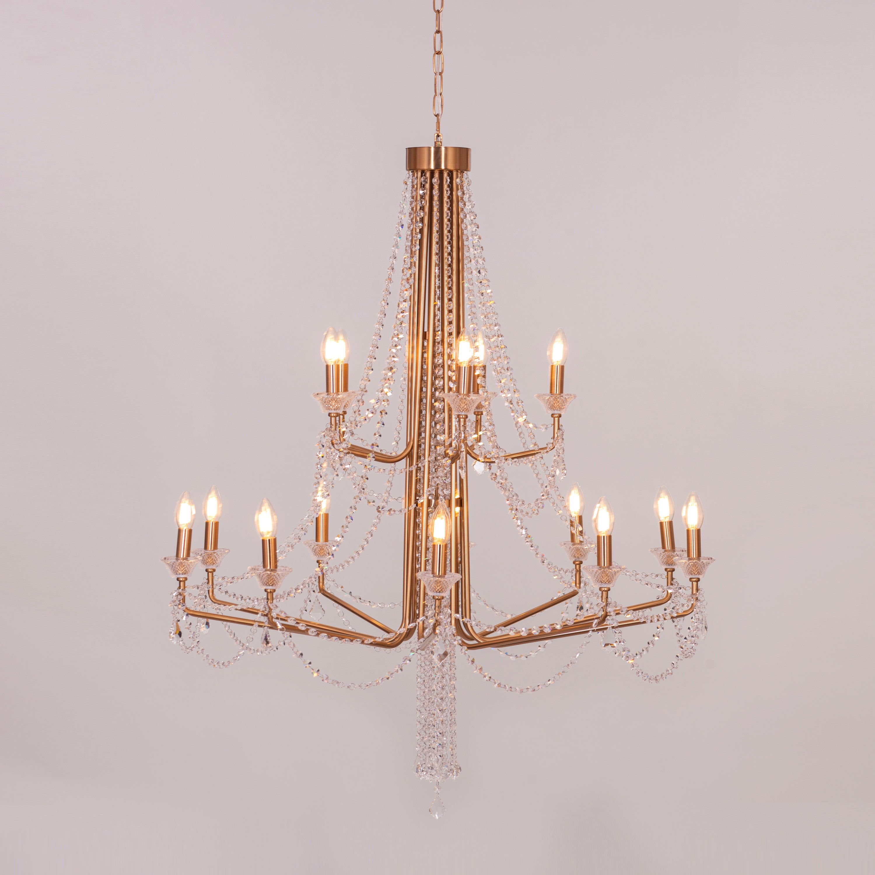 Add The Frosting (Large, Gold) Crystal Chandelier
