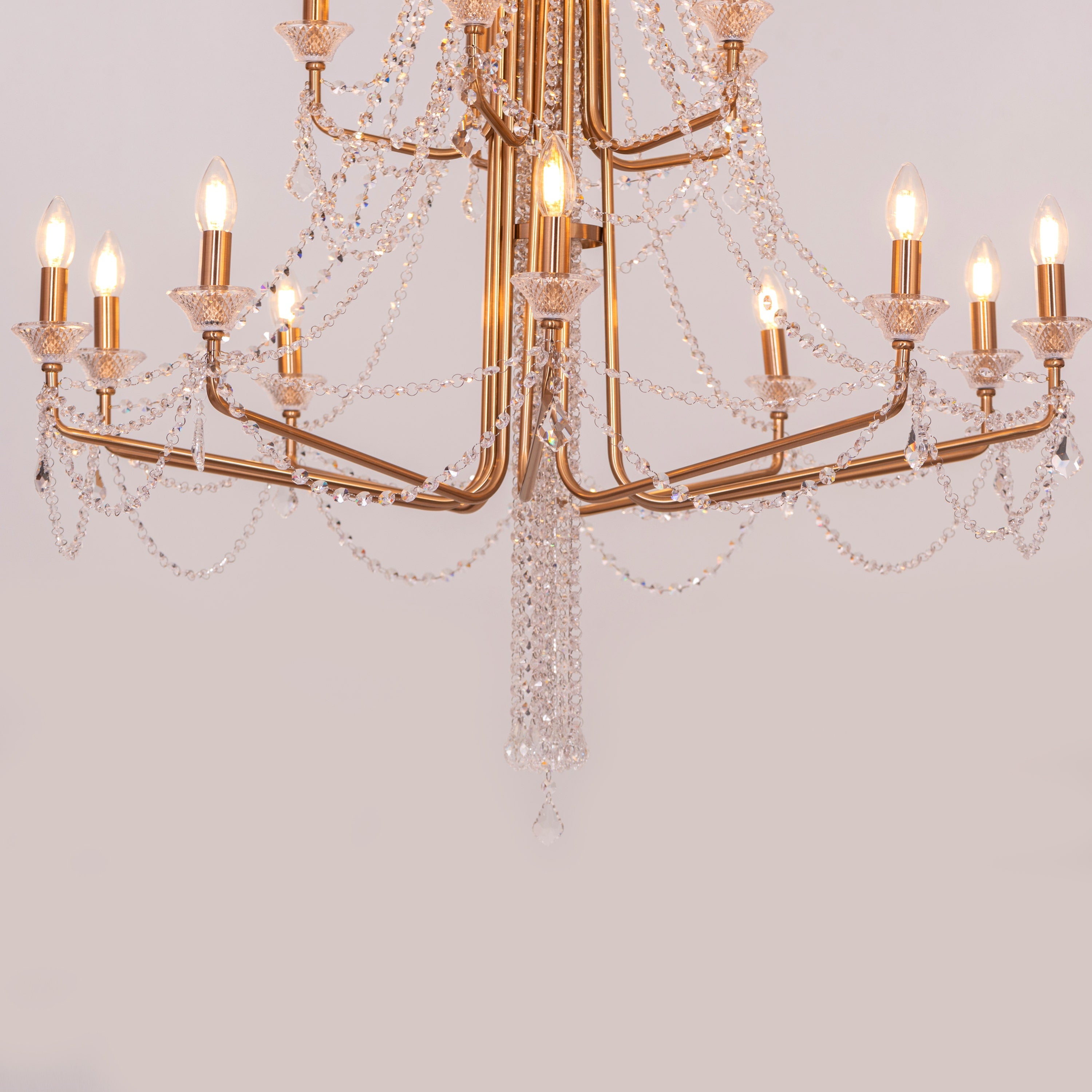 Add The Frosting (Large, Gold) Crystal Chandelier