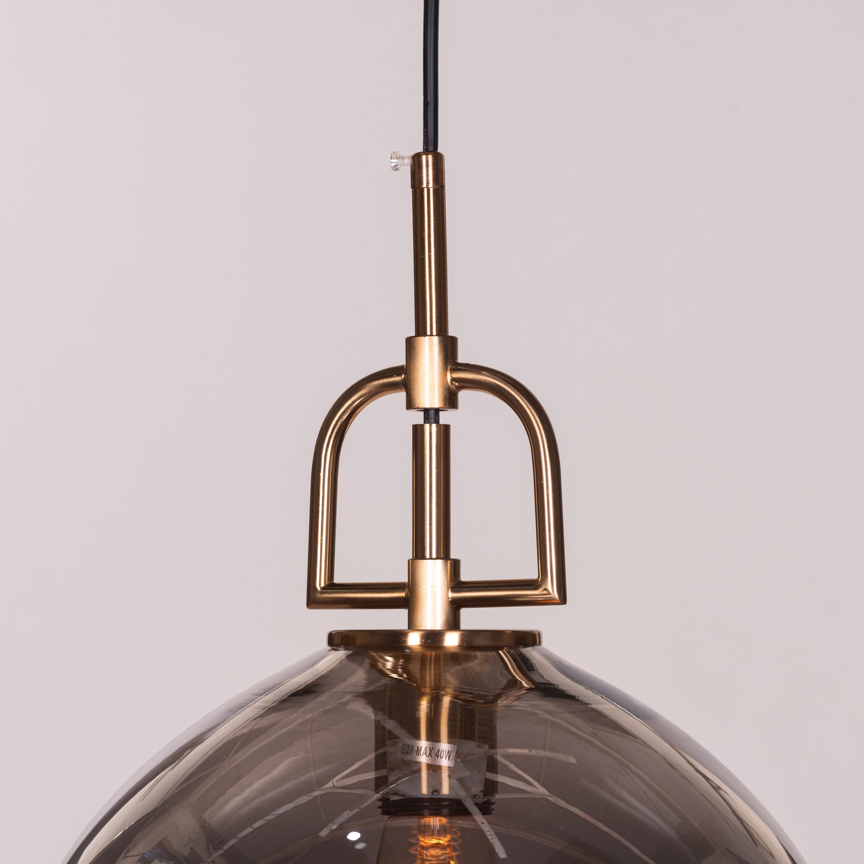 Nightlife (Gold, Smokey Grey) Clear Glass Pendant Light