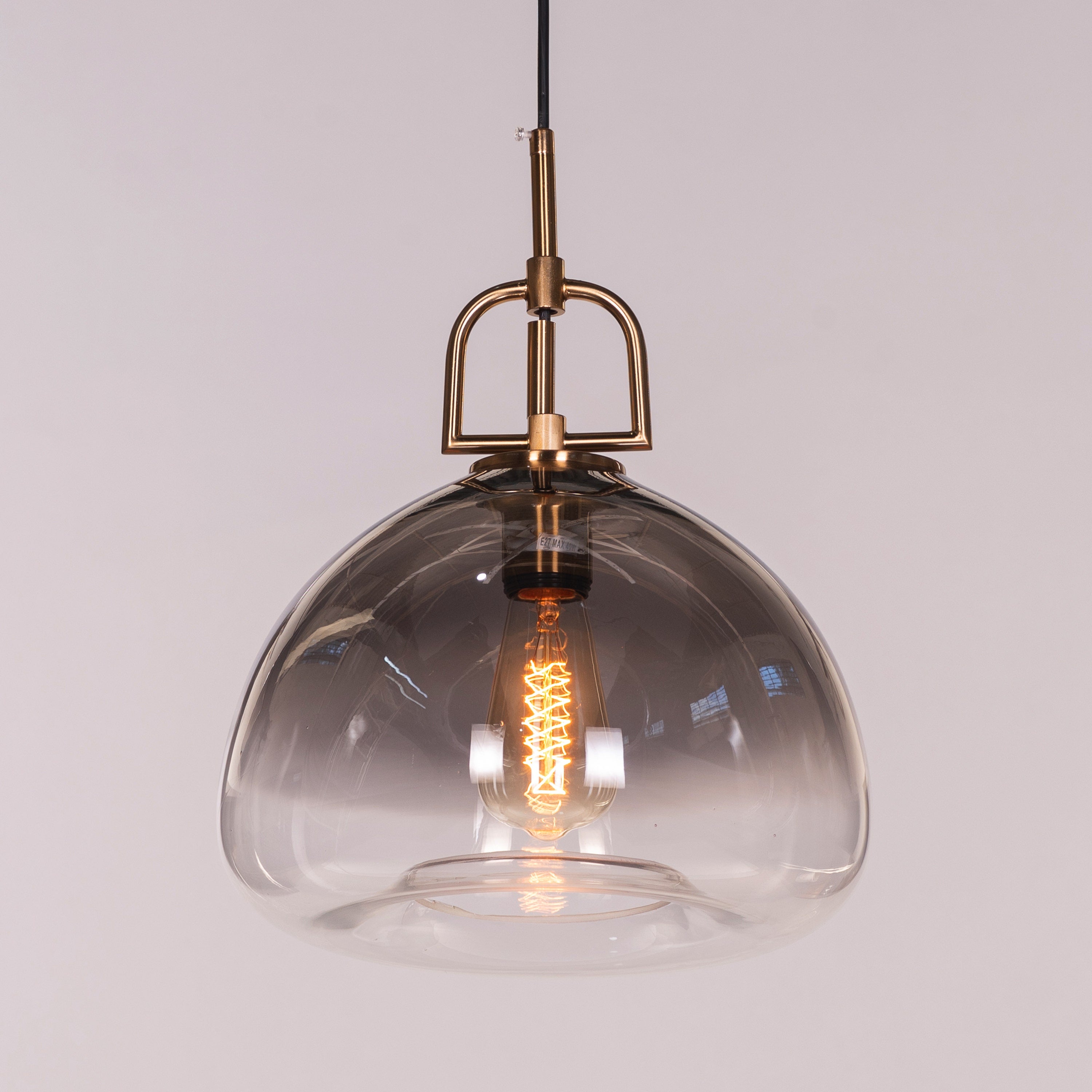 Nightlife (Gold, Smokey Grey) Clear Glass Pendant Light