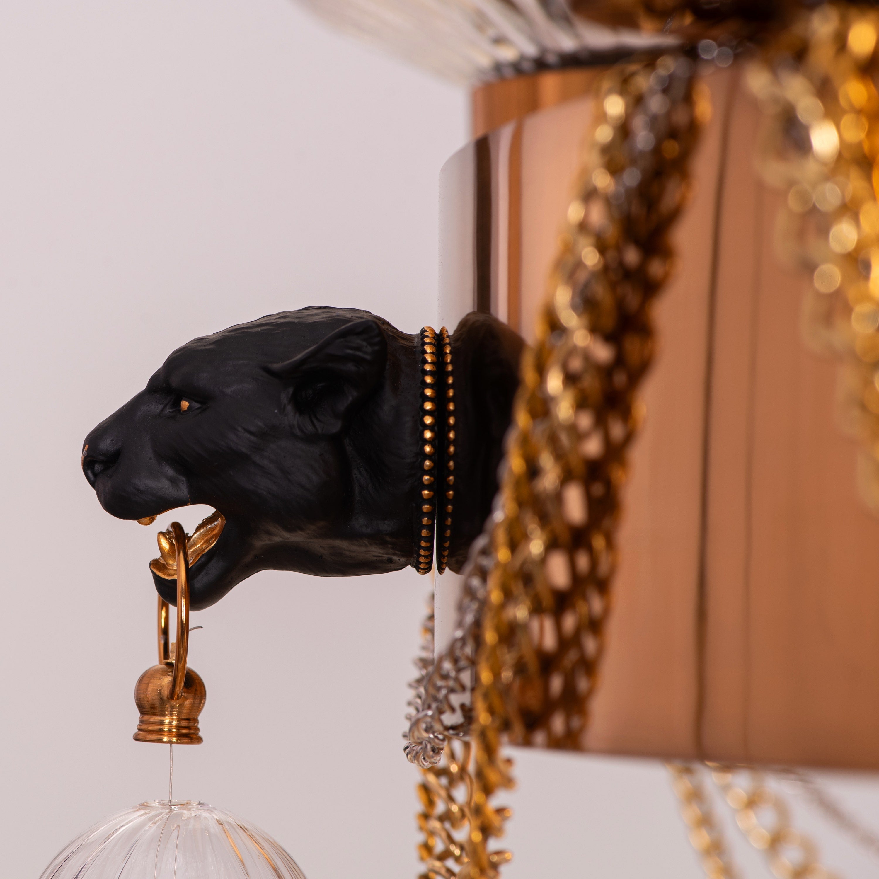 Heart Is Beating (Large, Gold) Clear Glass Chandelier