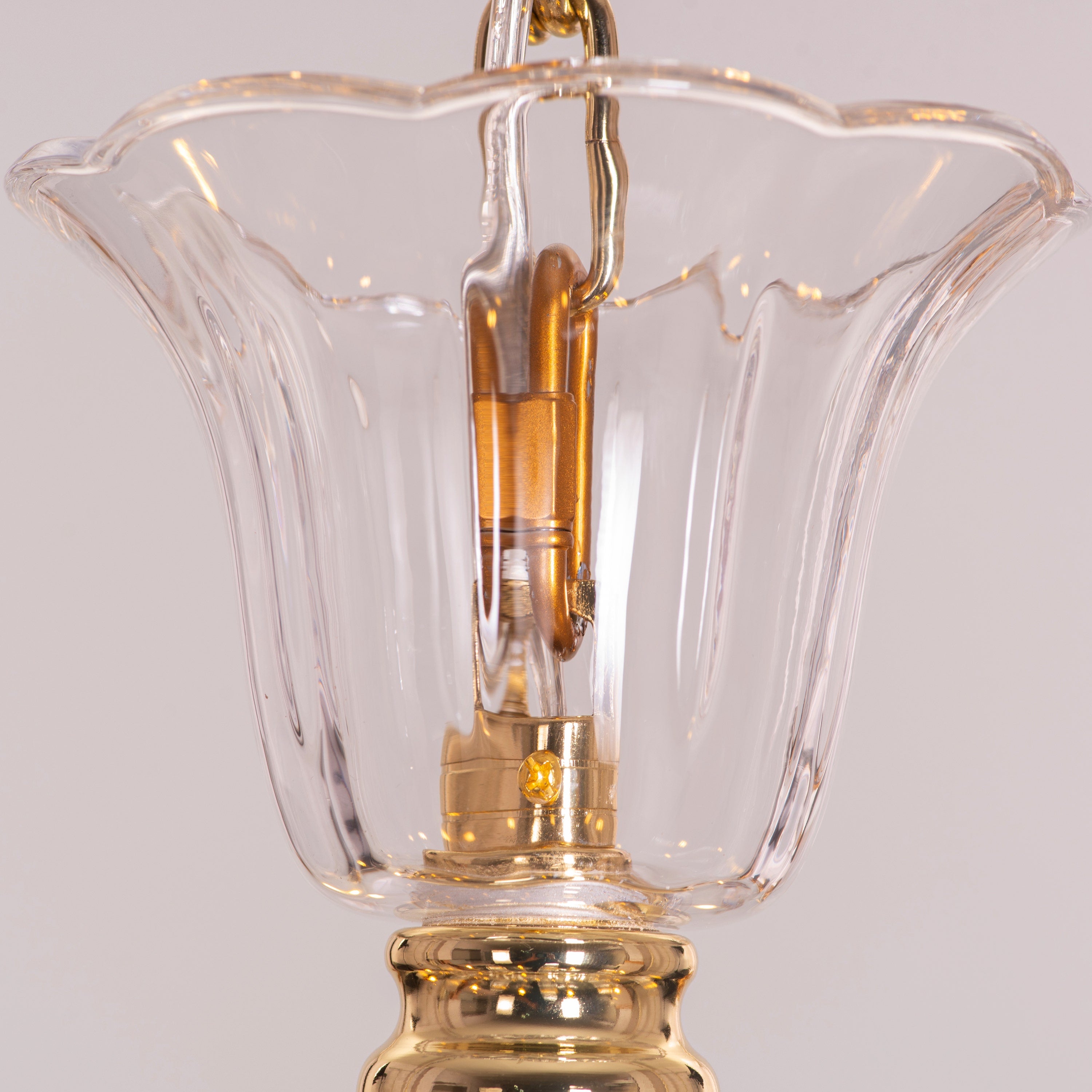 String Of Pearls (Large, Gold) Textured Glass Chandelier