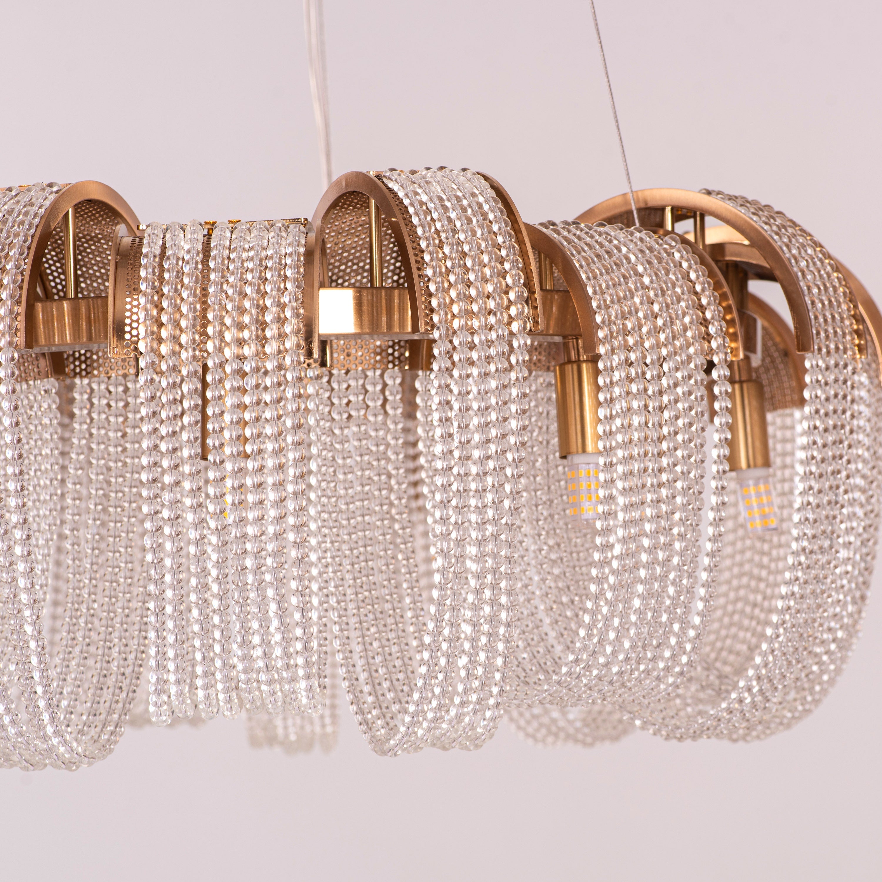 Waves For Days (Medium, Gold) Crystal Chandelier