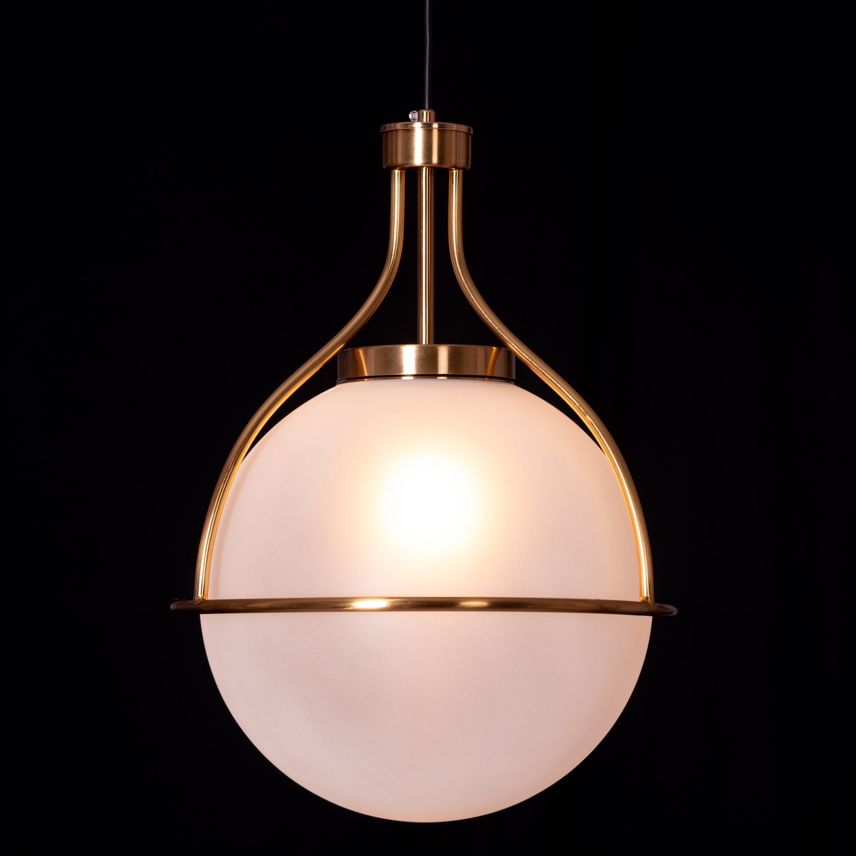 Find Me Nowhere (Gold) Frosted Glass Pendant Light