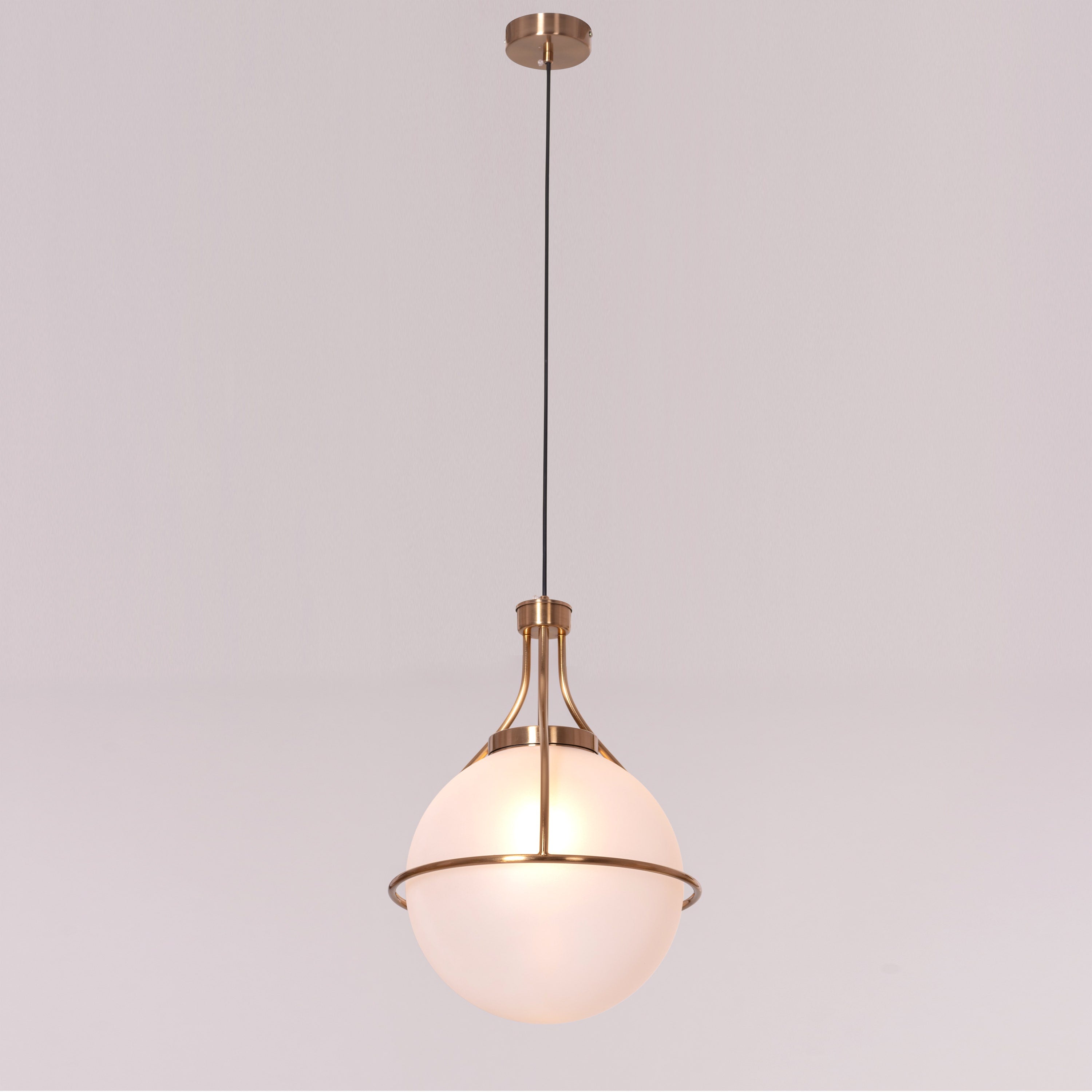 Find Me Nowhere (Gold) Frosted Glass Pendant Light