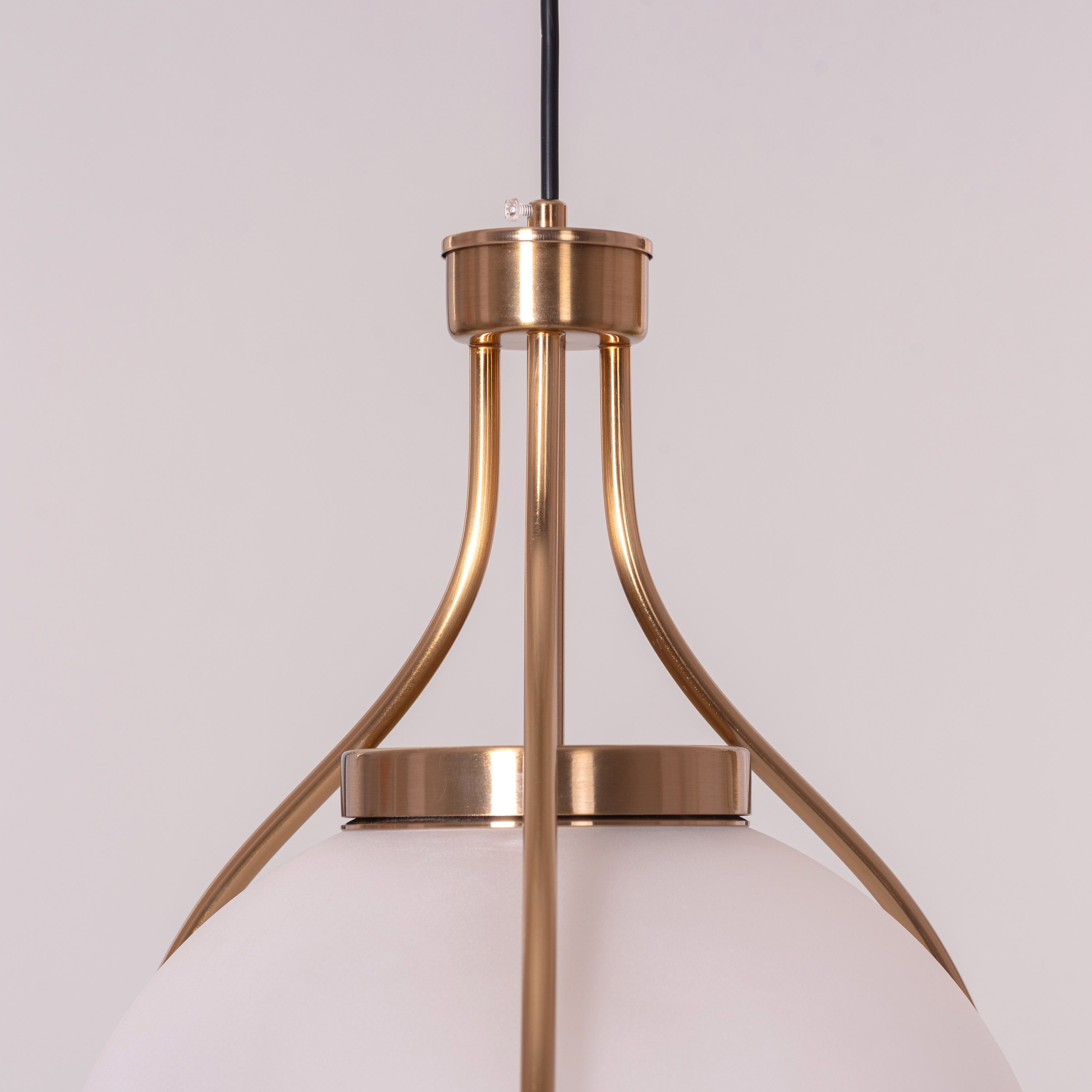 Find Me Nowhere (Gold) Frosted Glass Pendant Light