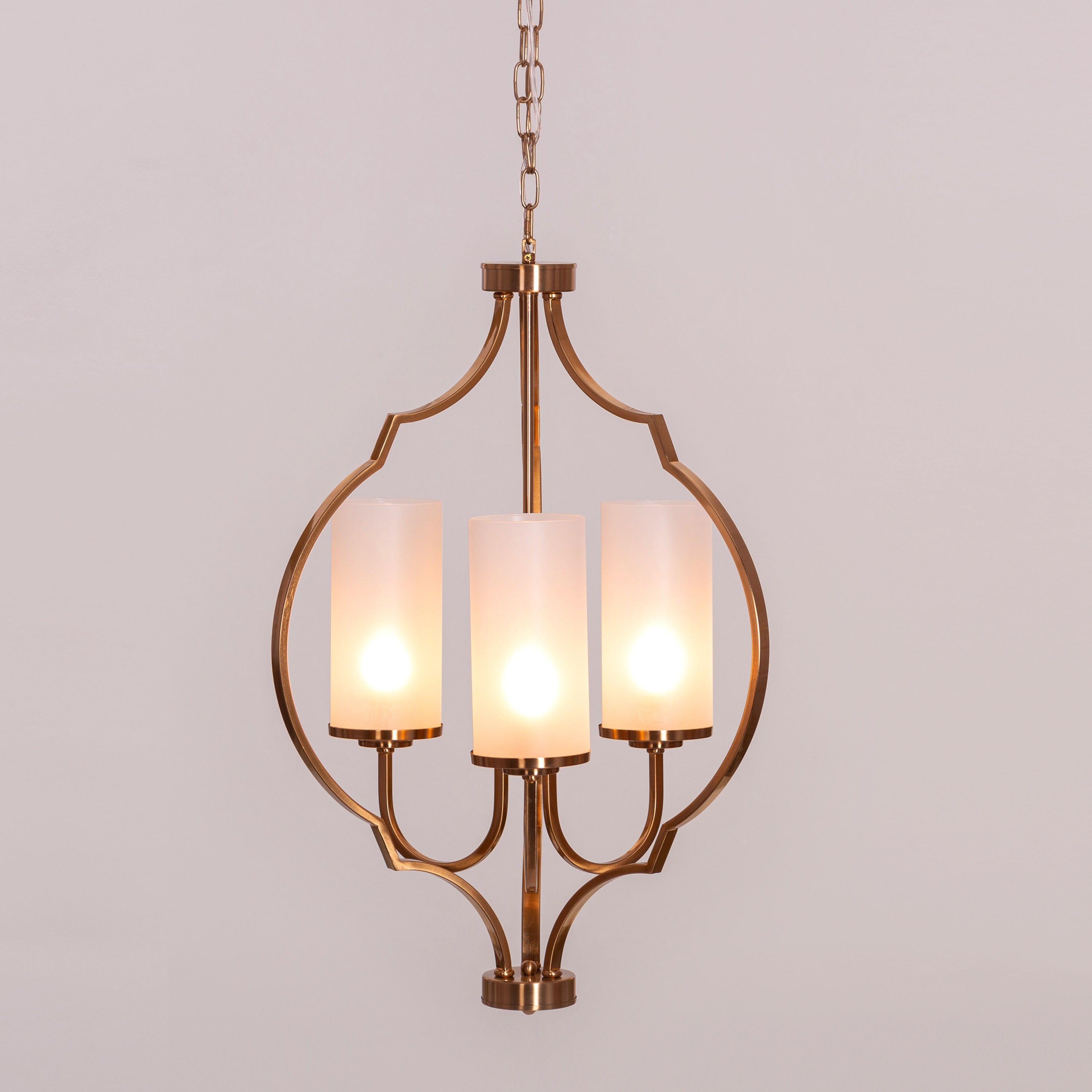 Heart Warming (Gold) Frosted Glass Pendant Light