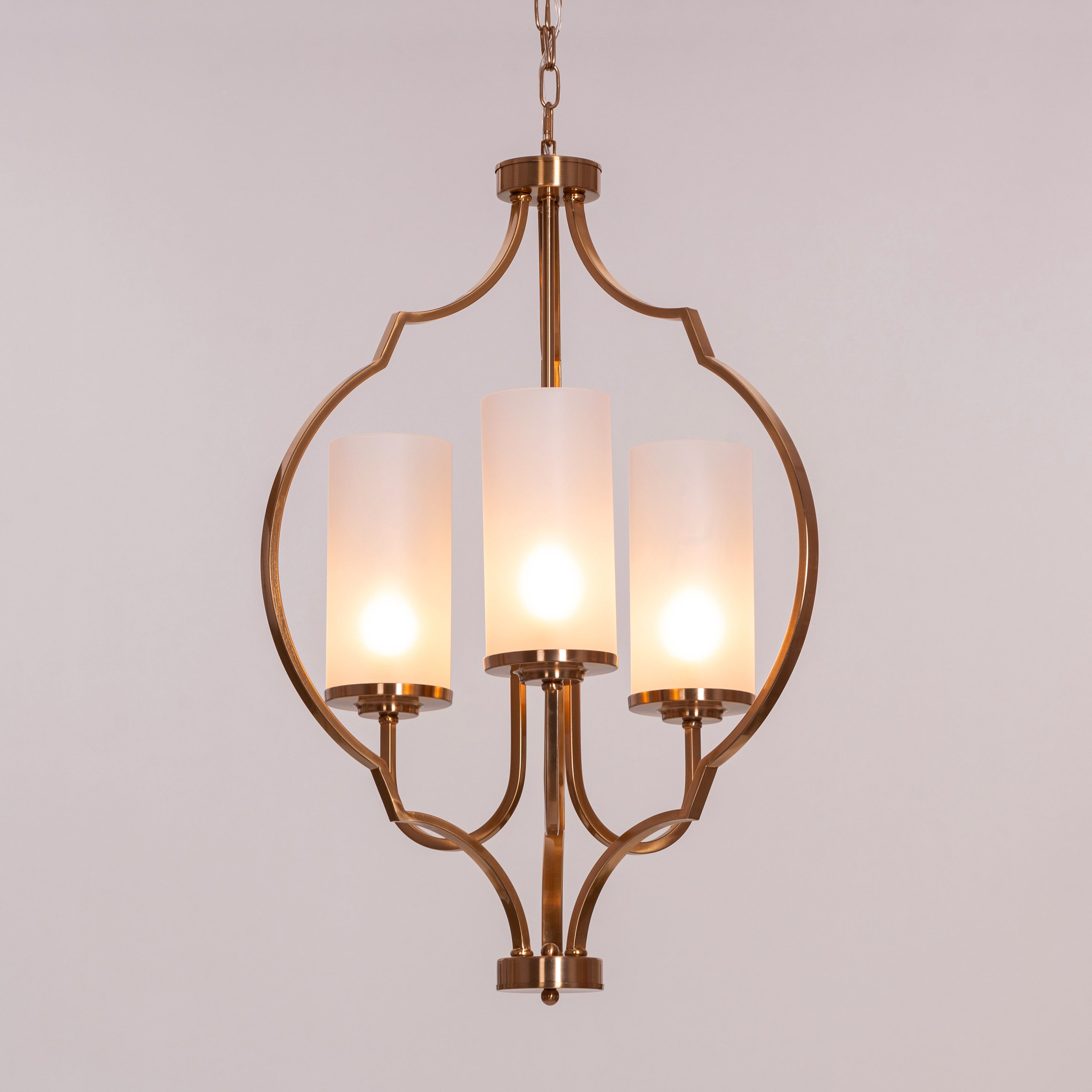 Heart Warming (Gold) Frosted Glass Pendant Light