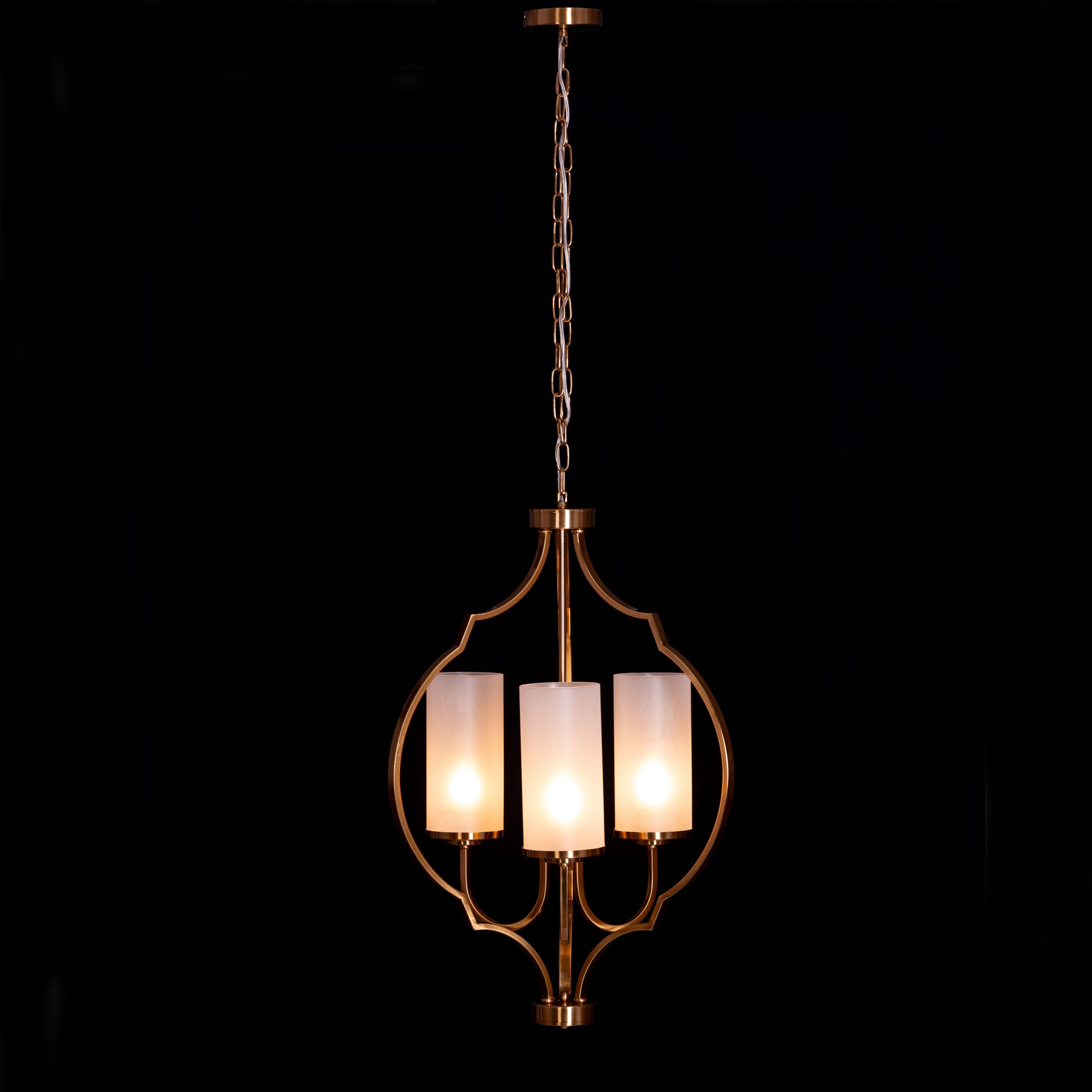Heart Warming (Gold) Frosted Glass Pendant Light
