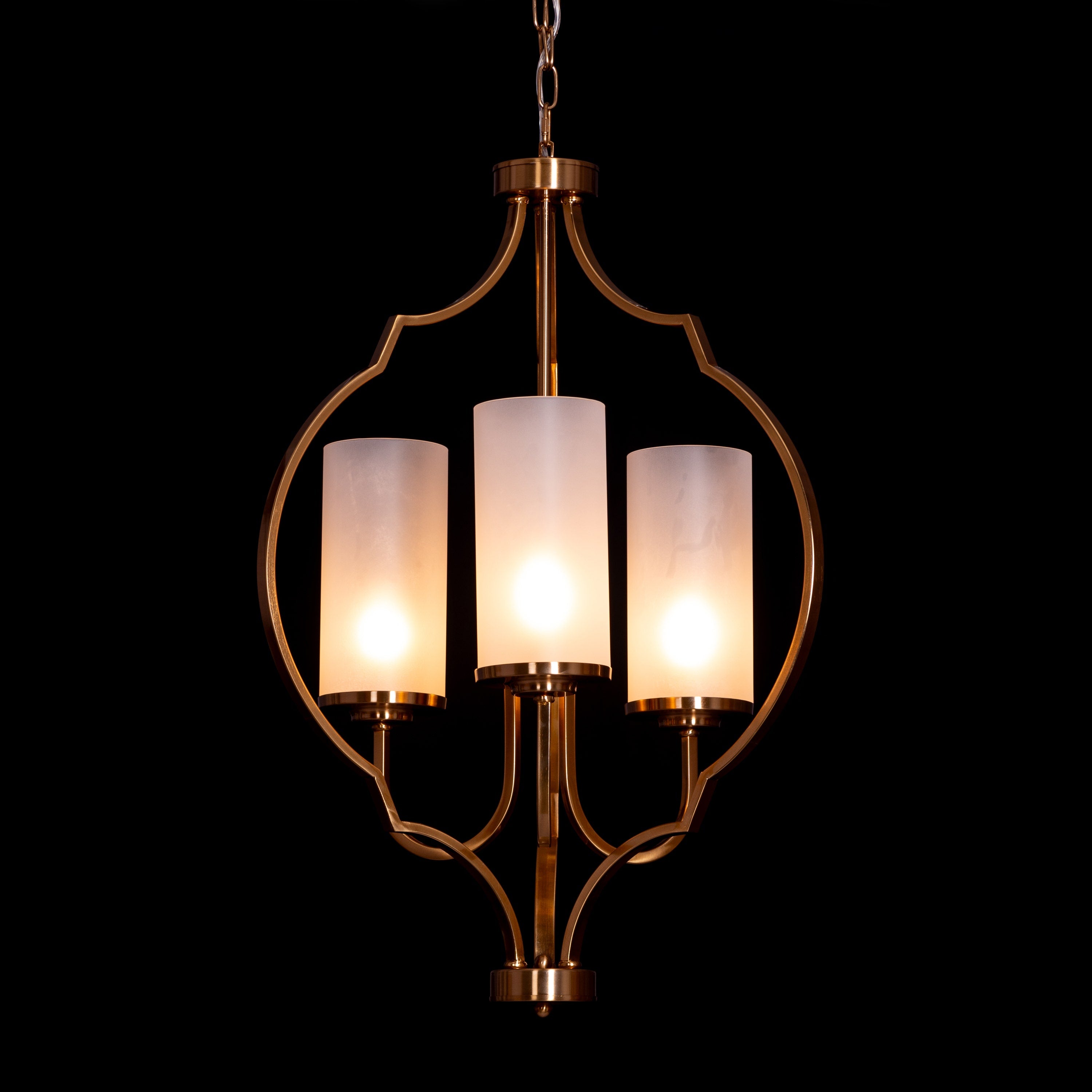 Heart Warming (Gold) Frosted Glass Pendant Light