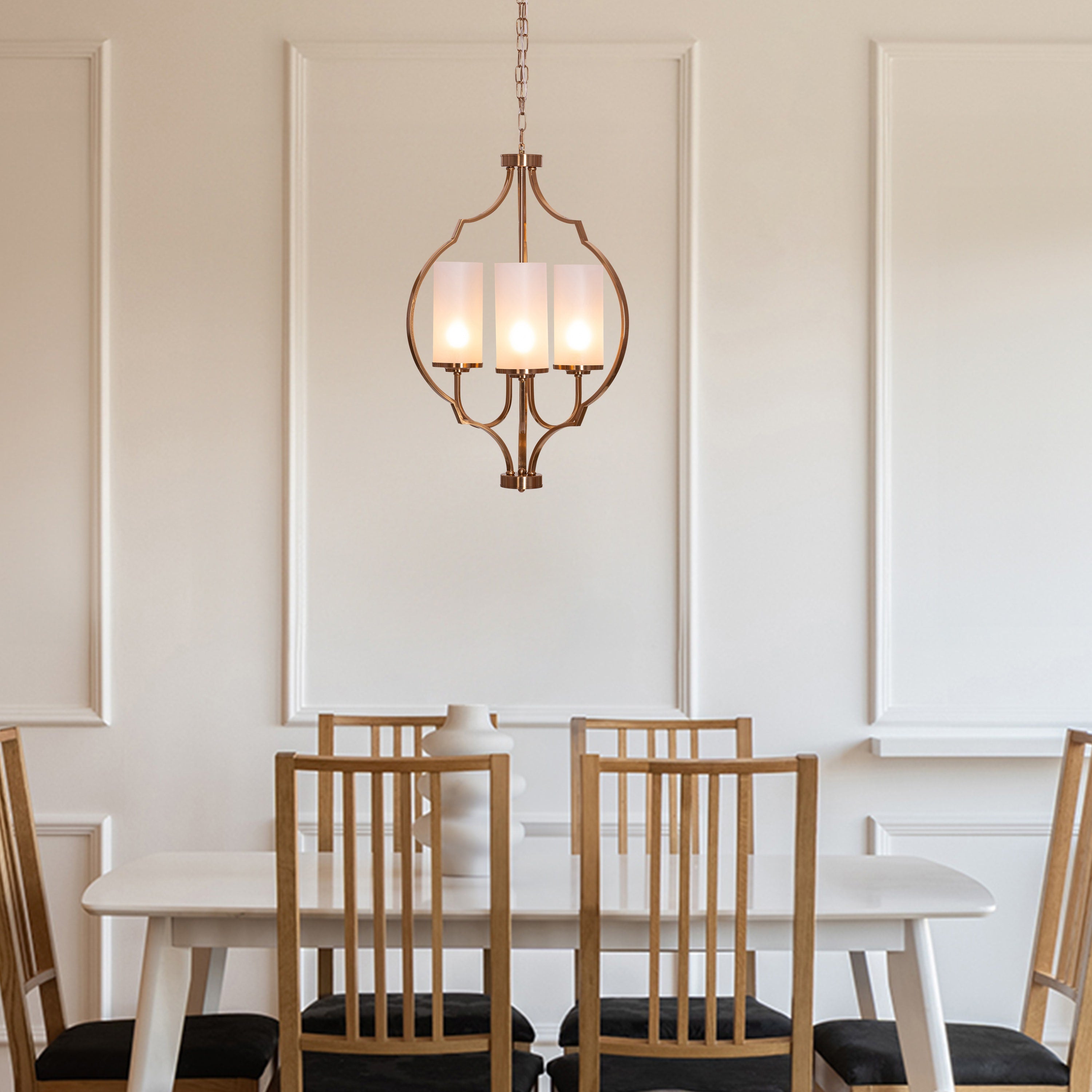 Heart Warming (Gold) Frosted Glass Pendant Light