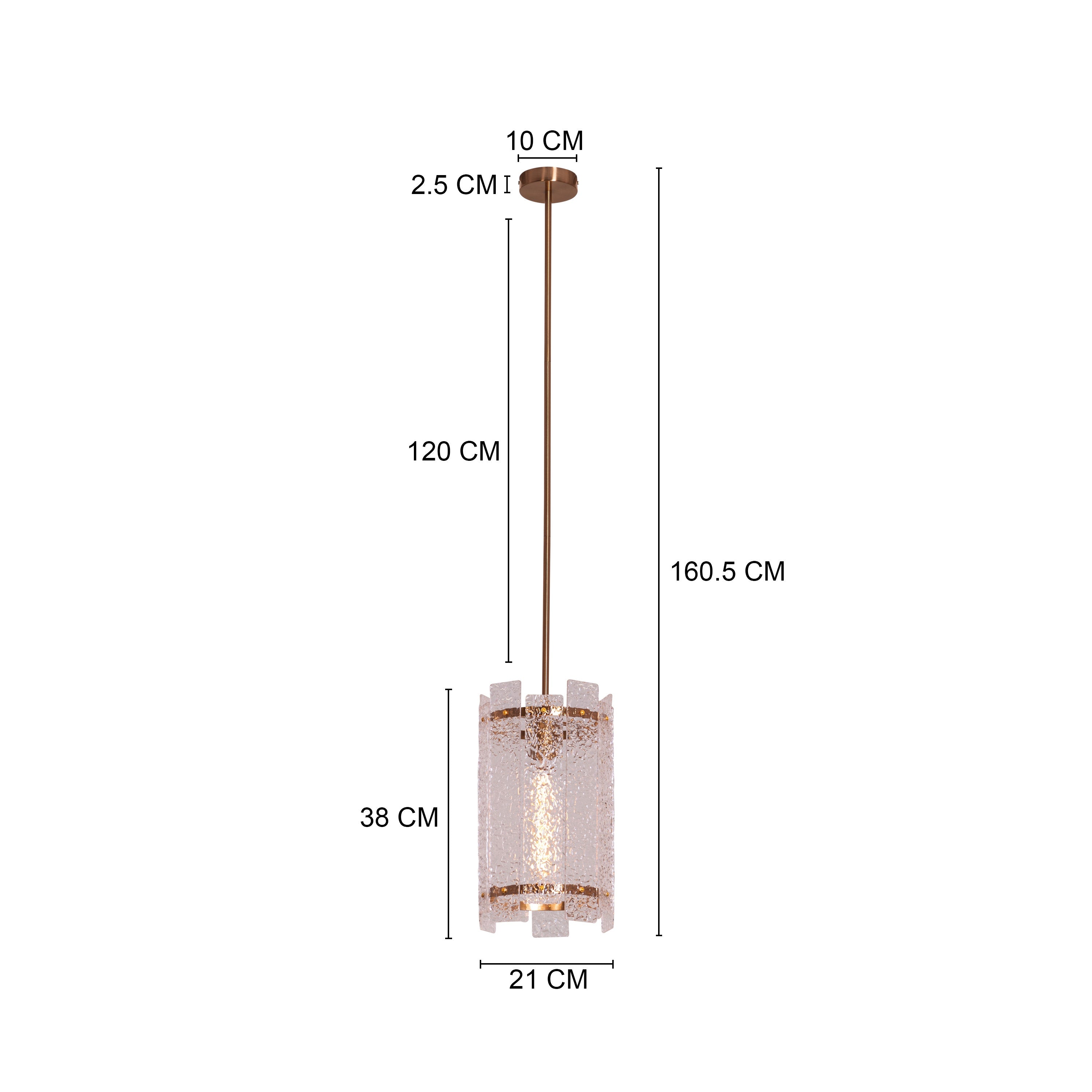 Thriving (Large, Gold) Textured Pendant Light