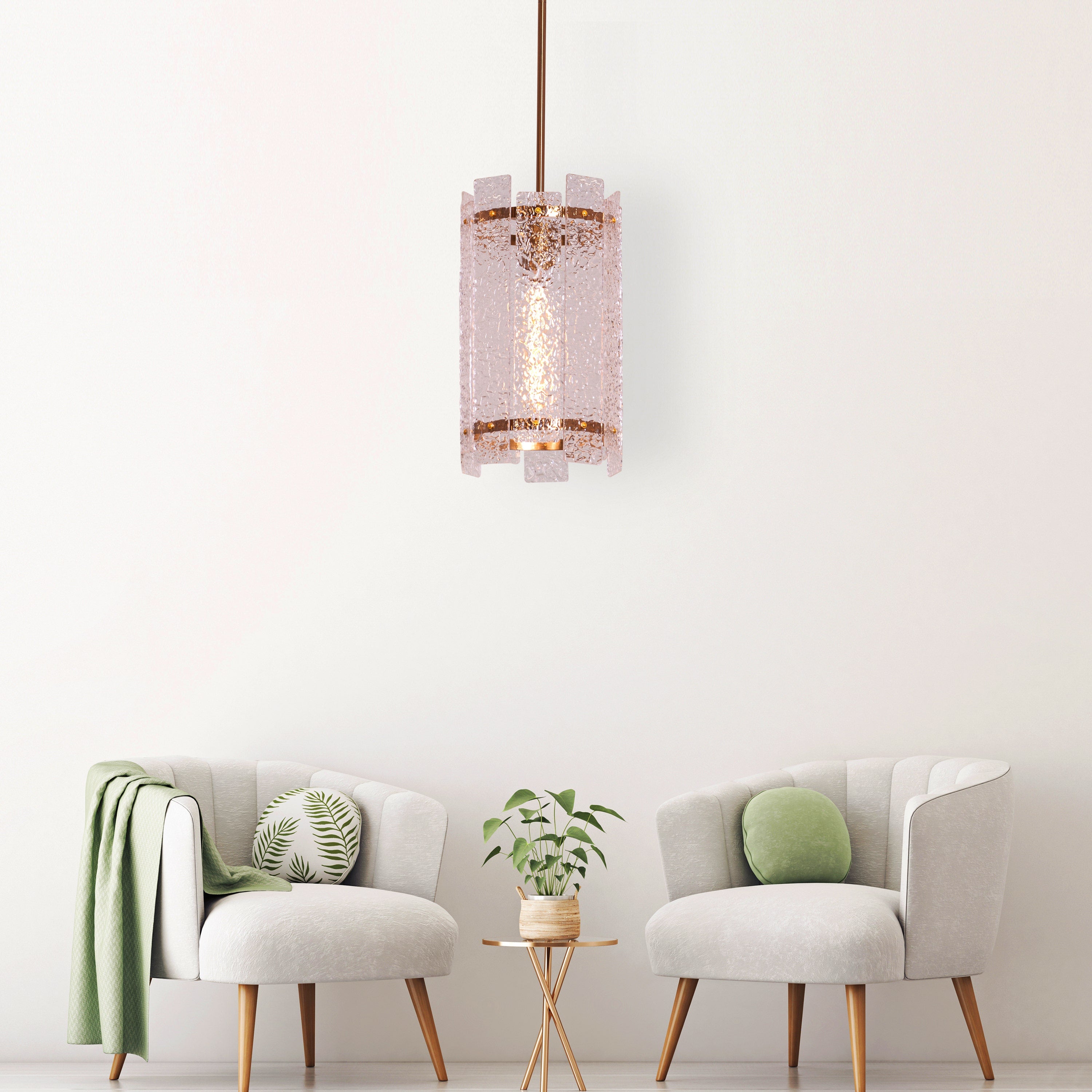 Thriving (Large, Gold) Textured Pendant Light