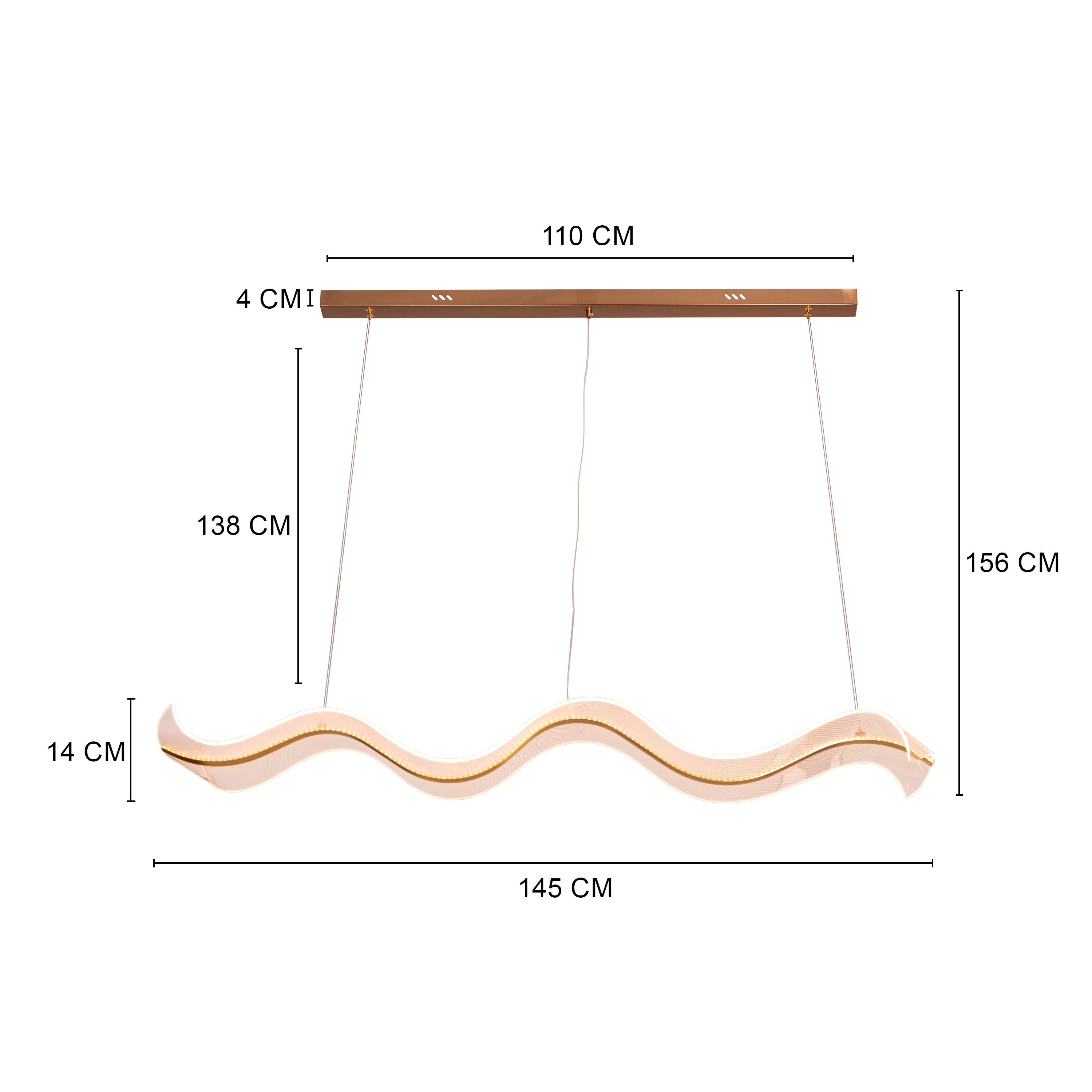 Summer Days (Gold, 3 Color LED) Chandelier