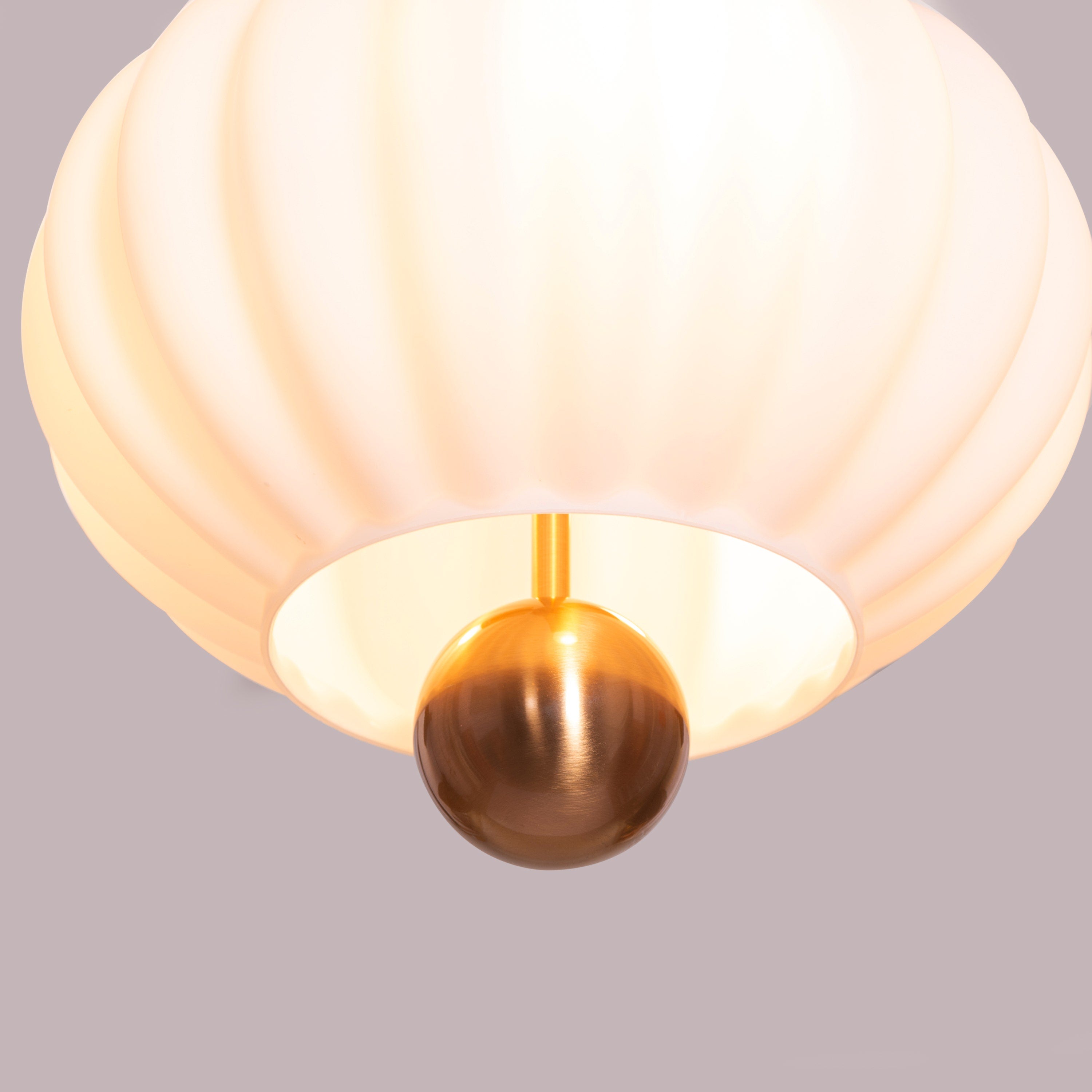 Take Me To The Moon (Gold, White) Frosted Glass Pendant Light
