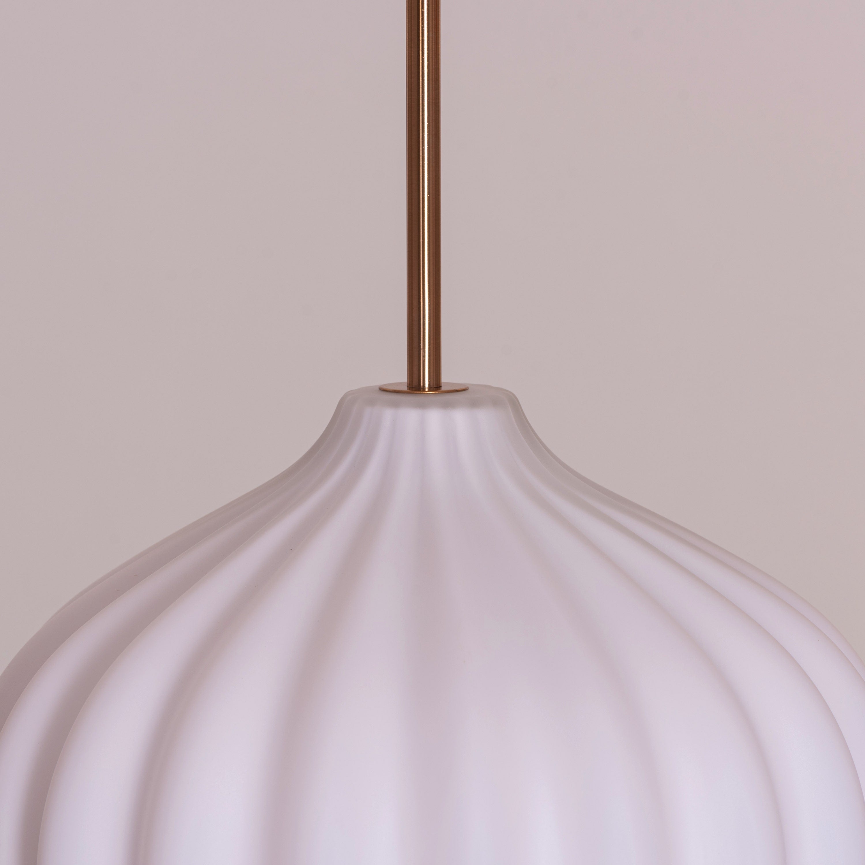 Take Me To The Moon (Gold, White) Frosted Glass Pendant Light