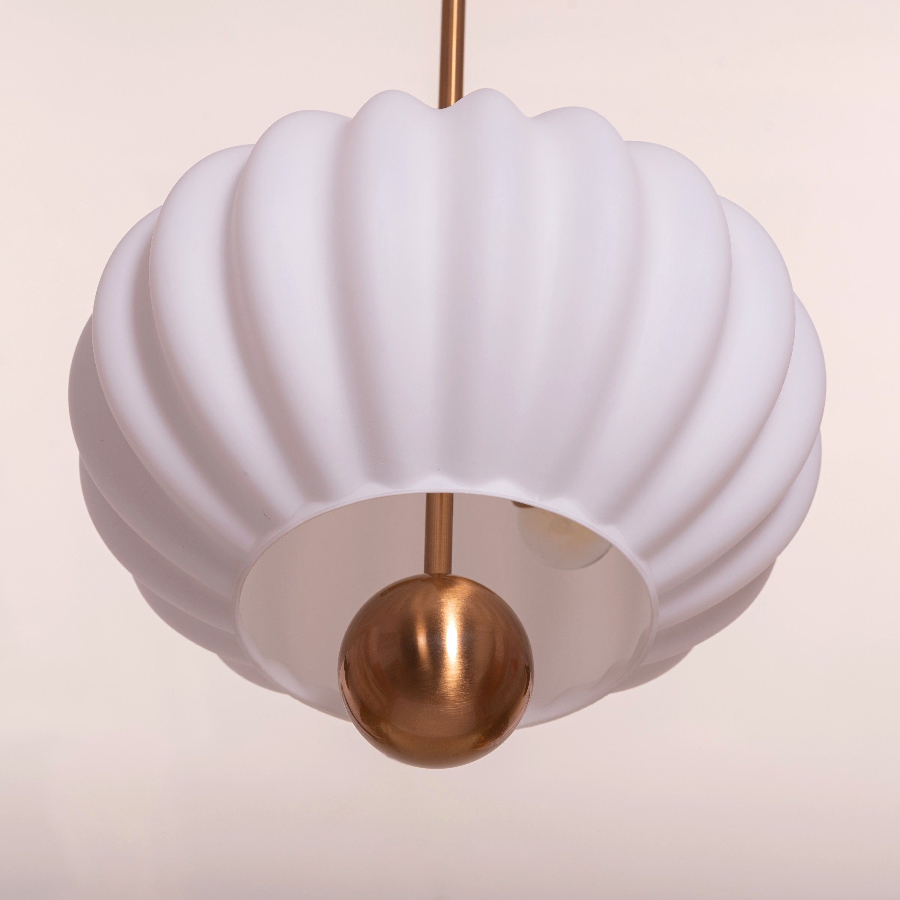 Take Me To The Moon (Gold, White) Frosted Glass Pendant Light