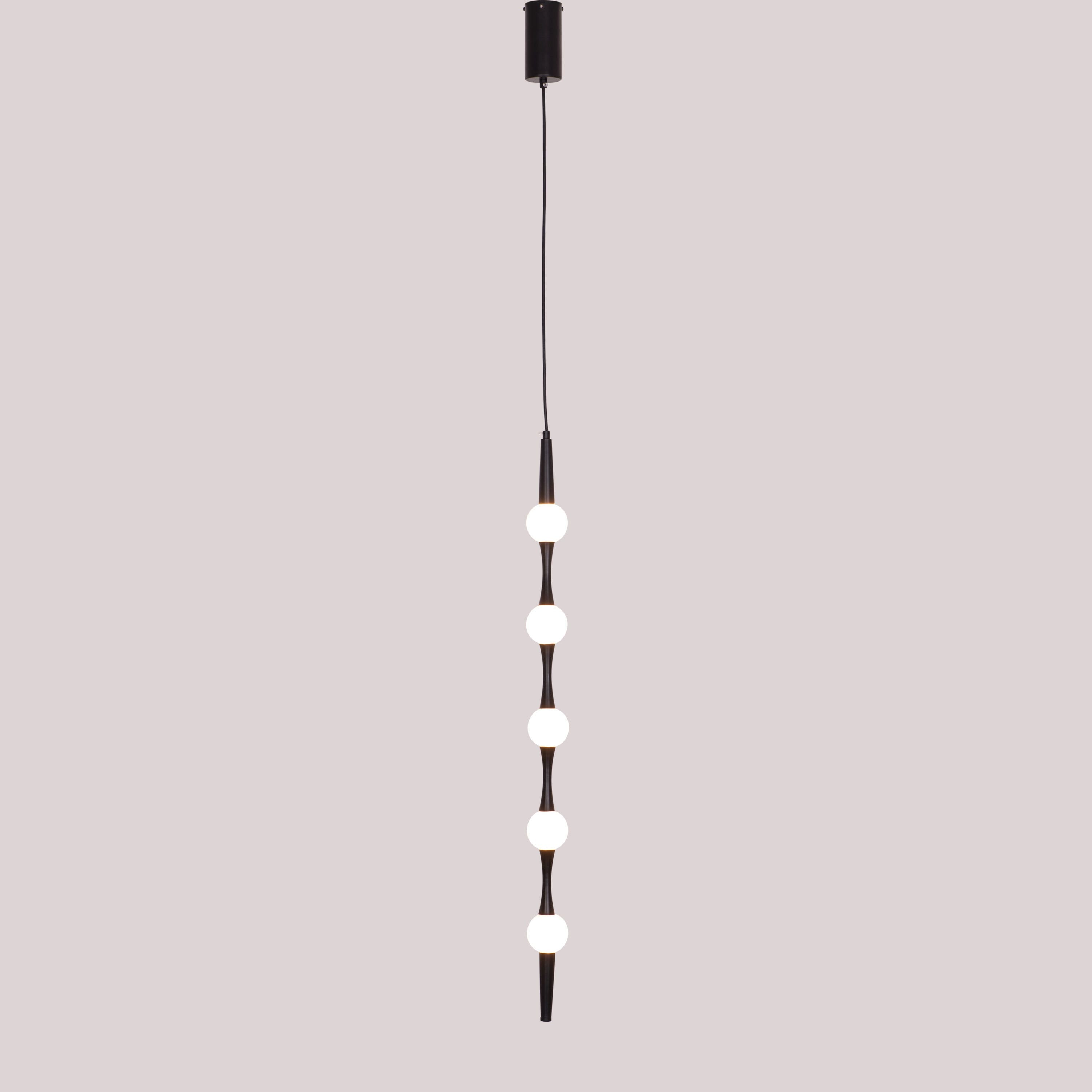 Dance of Disdain (Black, White) Dimmable LED with Remote Control Pendant Light