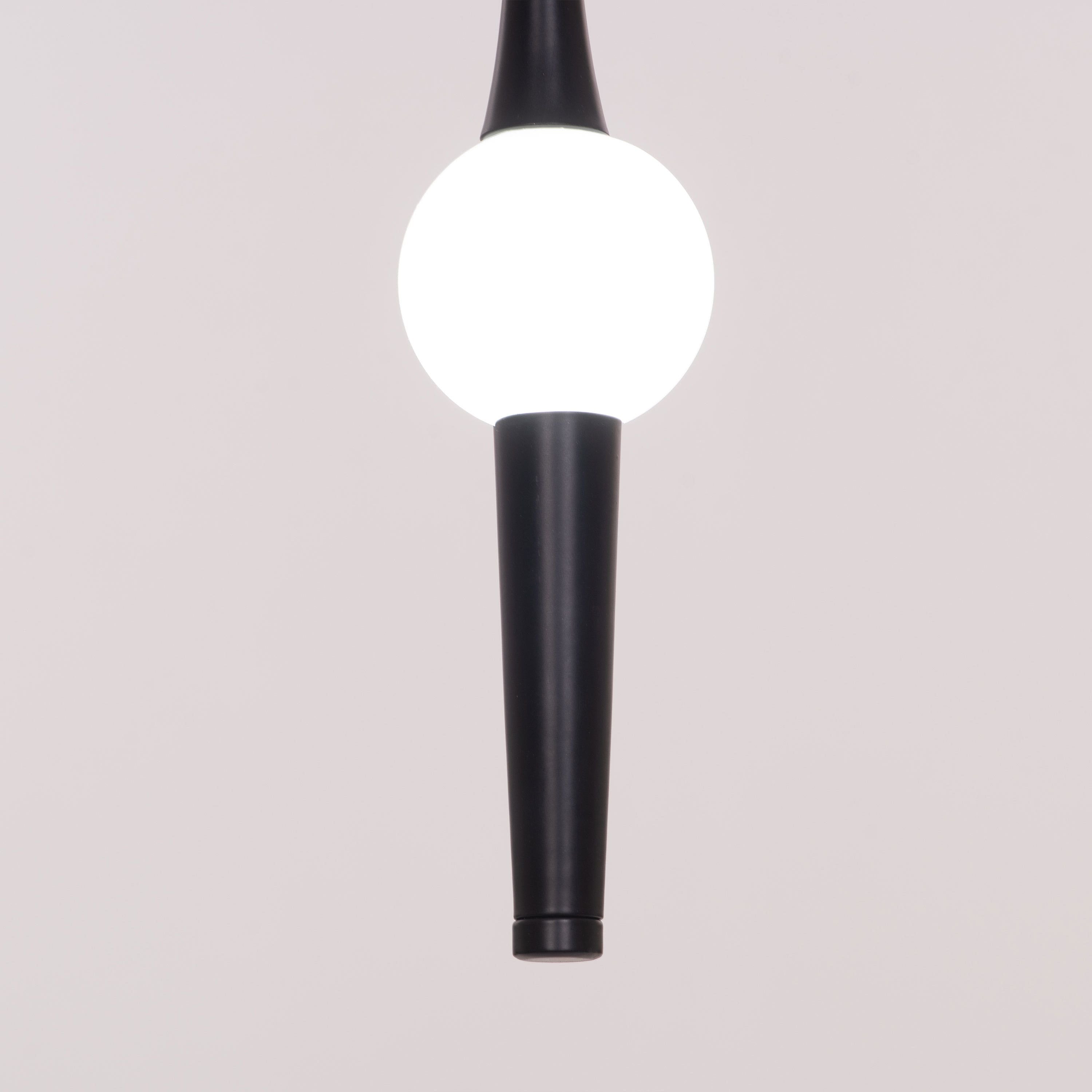 Dance of Disdain (Black, White) Dimmable LED with Remote Control Pendant Light