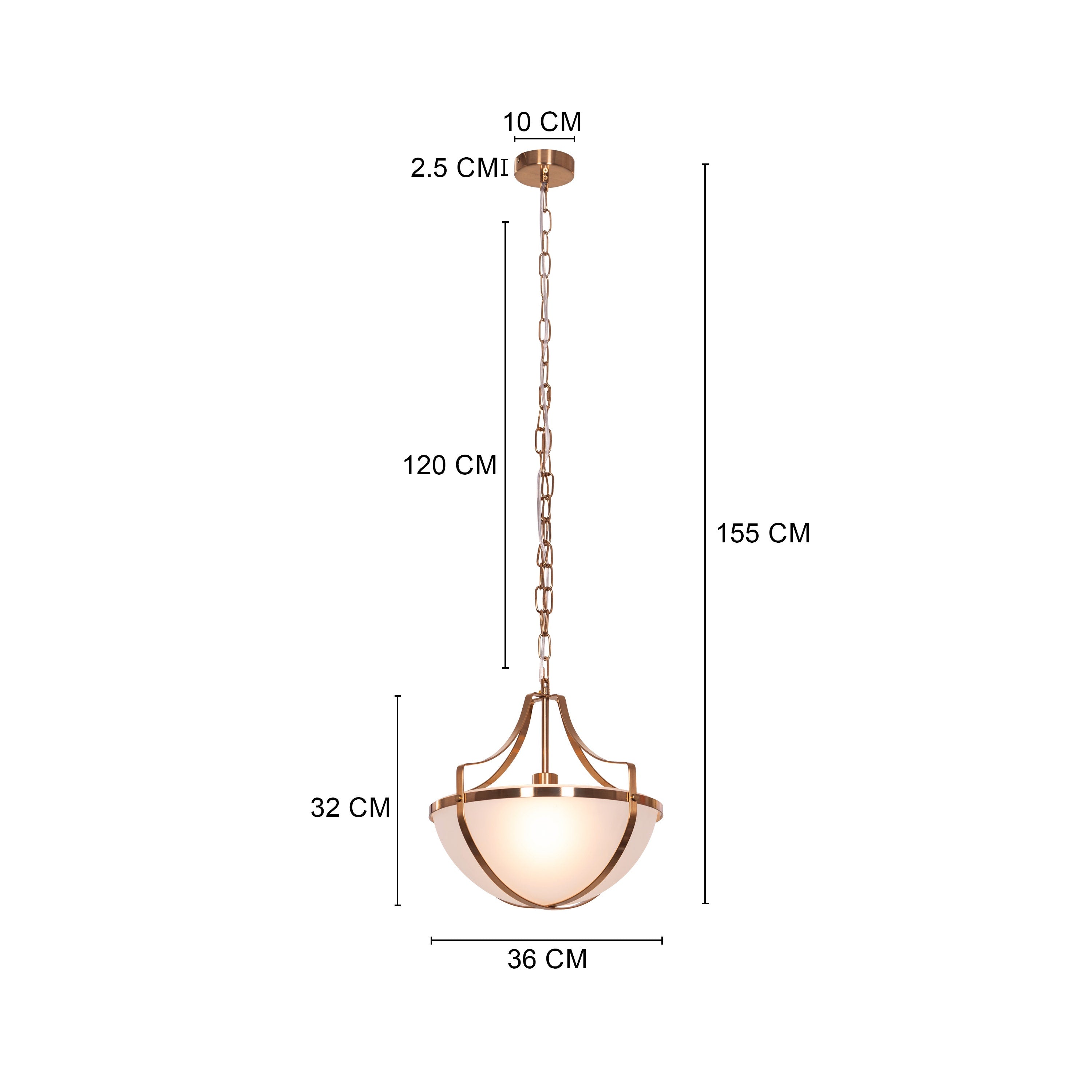 Lighten The Mood (Gold) Frosted Glass Pendant Light