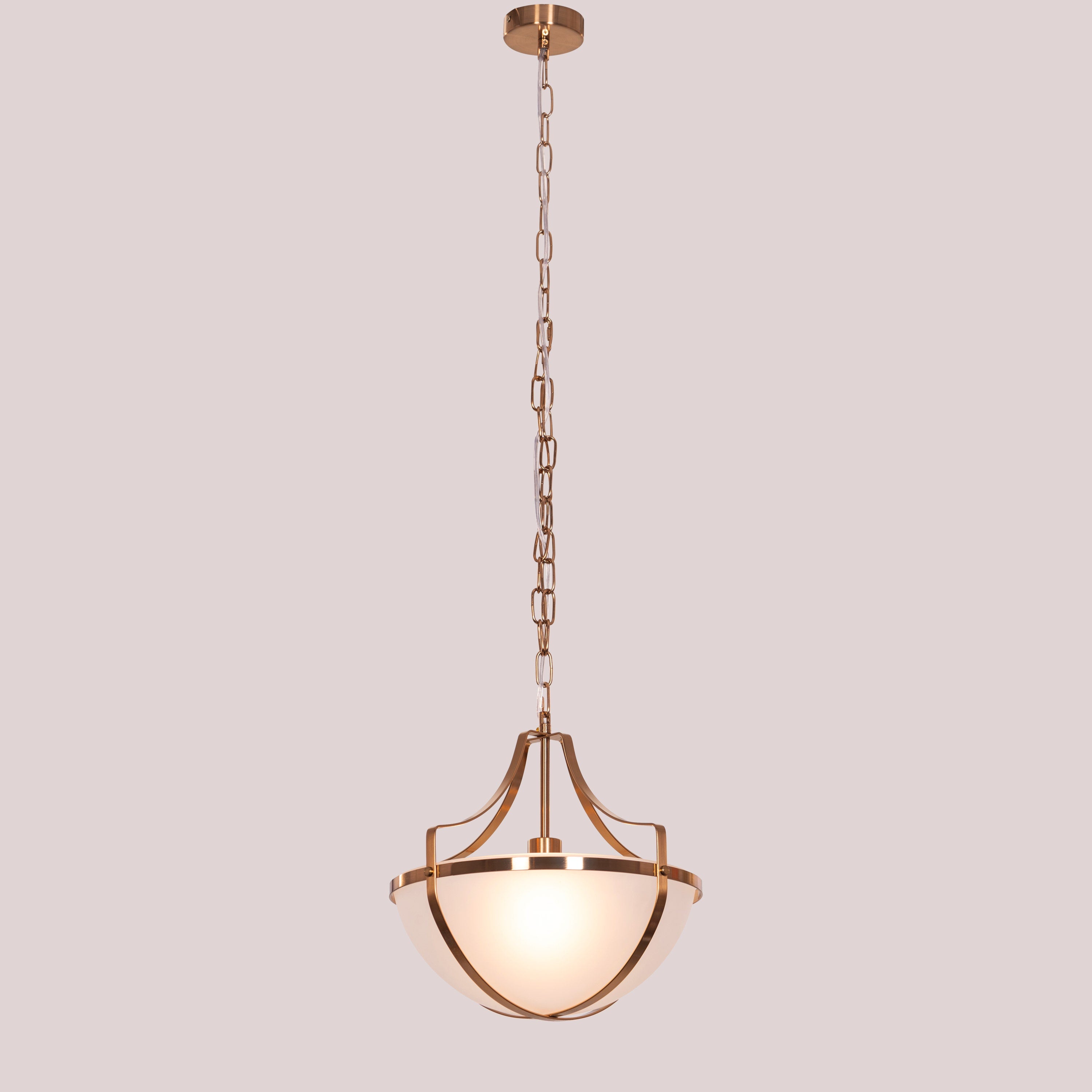Lighten The Mood (Gold) Frosted Glass Pendant Light