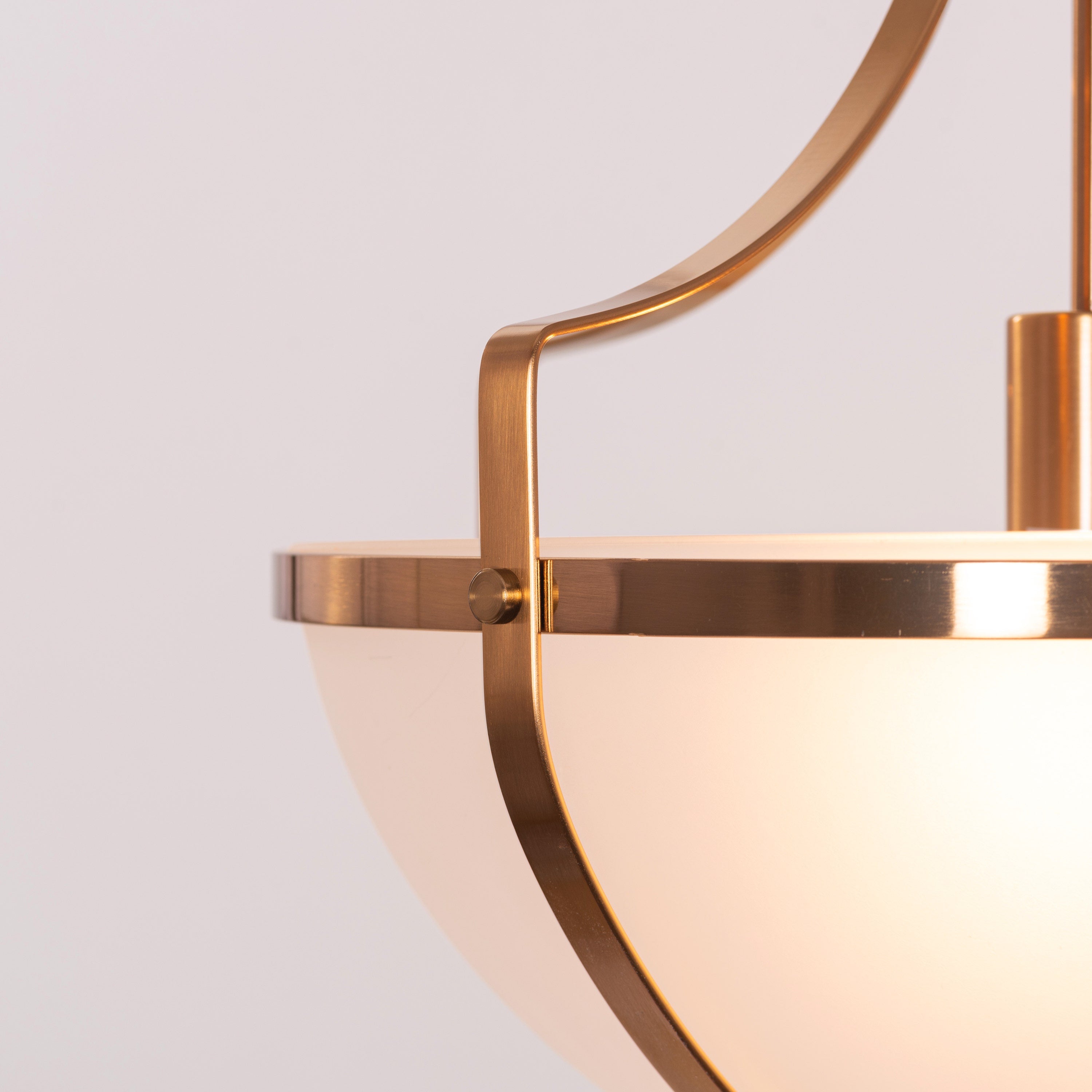 Lighten The Mood (Gold) Frosted Glass Pendant Light