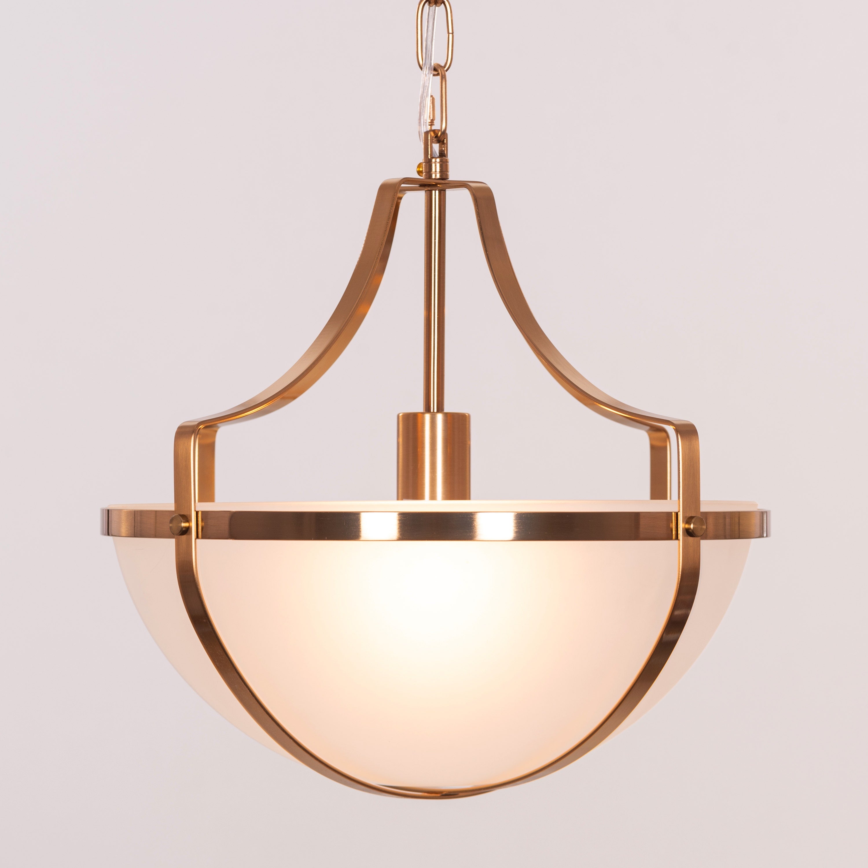 Lighten The Mood (Gold) Frosted Glass Pendant Light