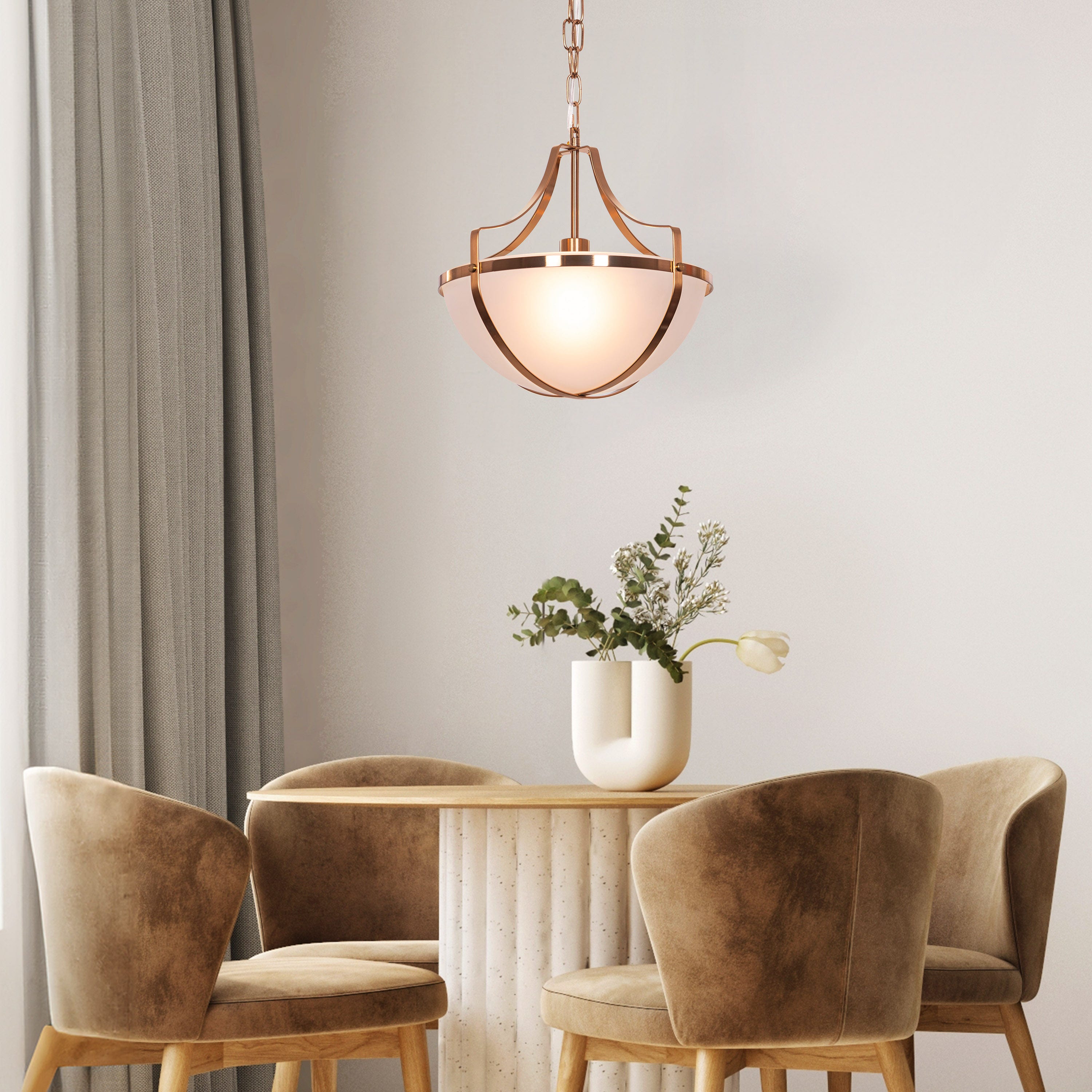 Lighten The Mood (Gold) Frosted Glass Pendant Light